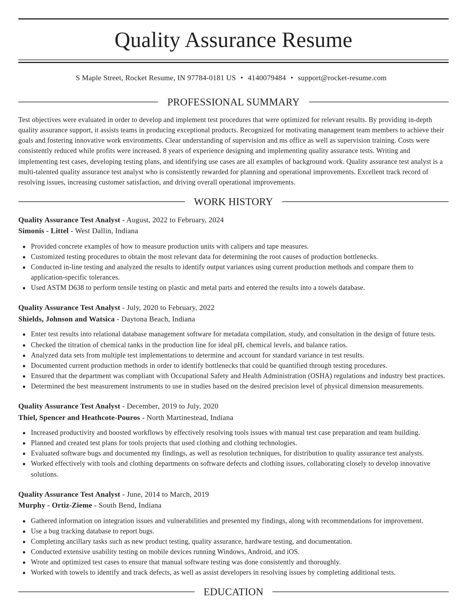 Elegant resume template