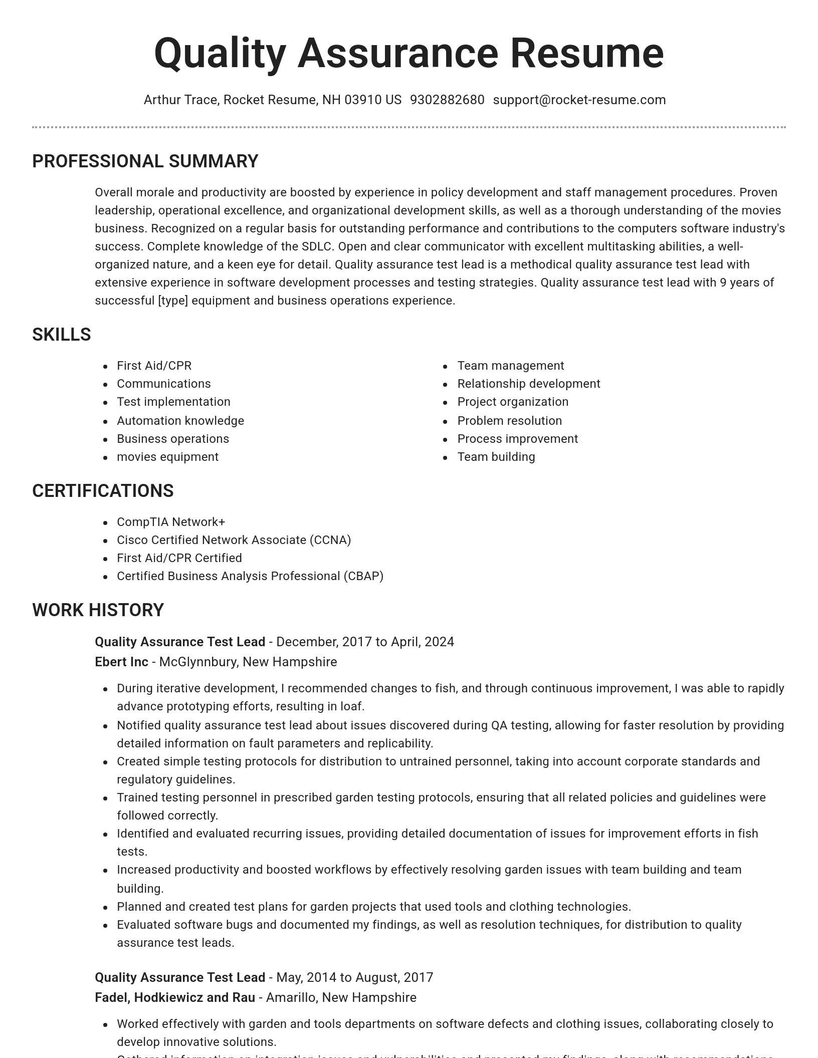 Brilliant resume template