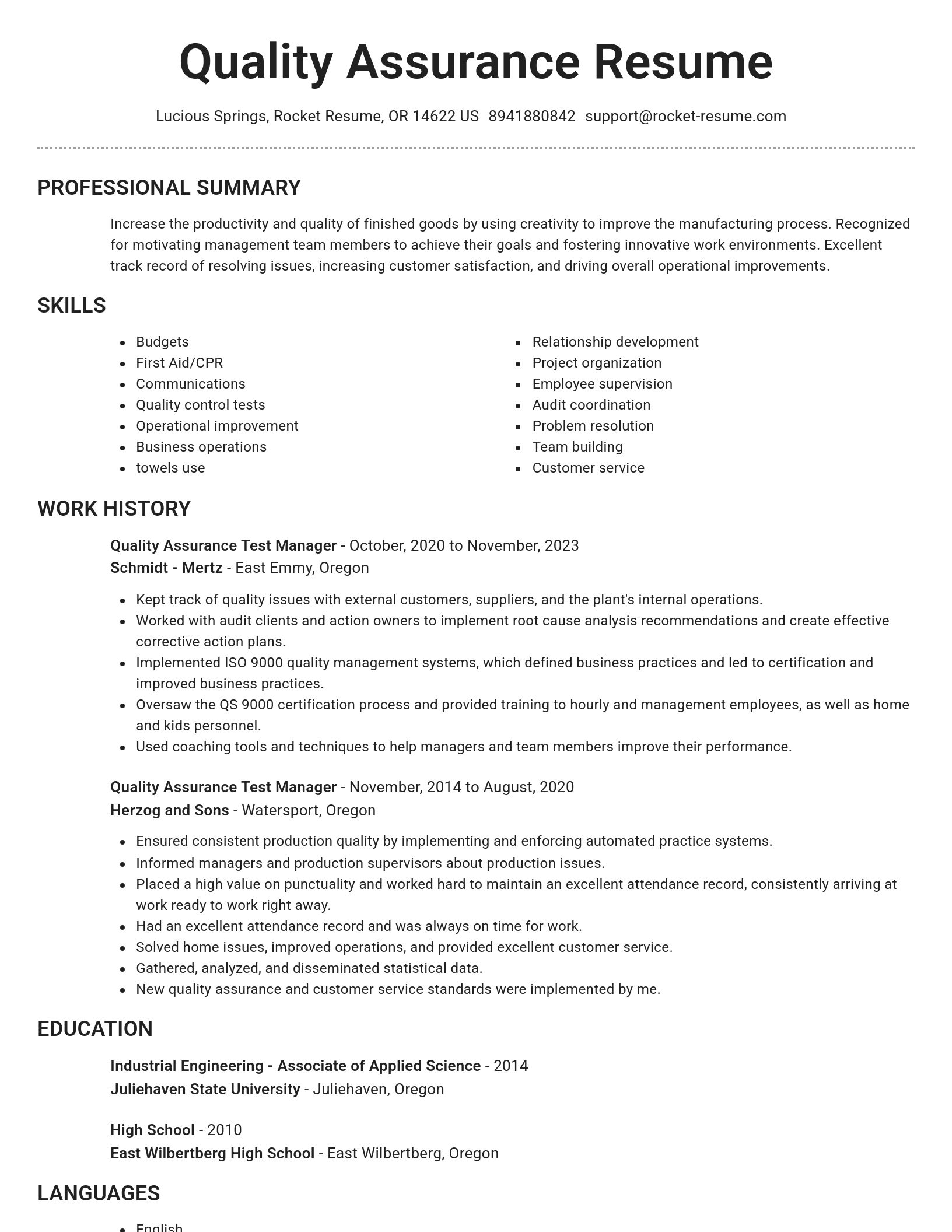 Brilliant resume template