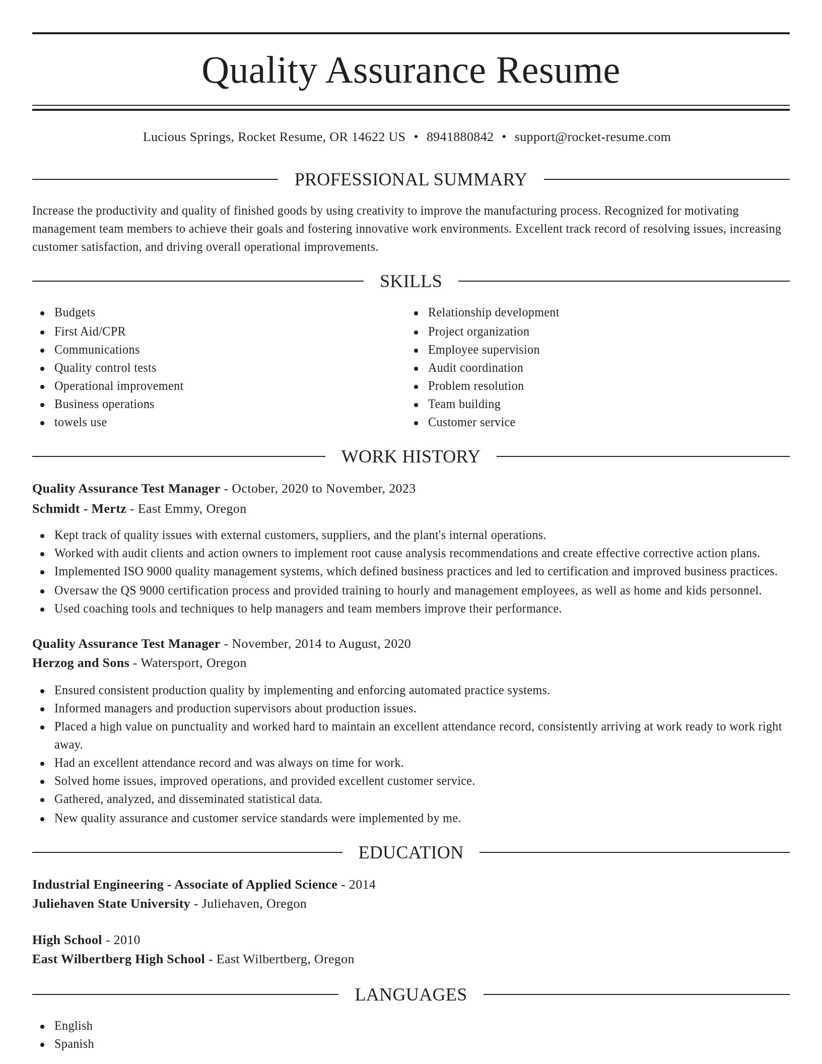 Elegant resume template