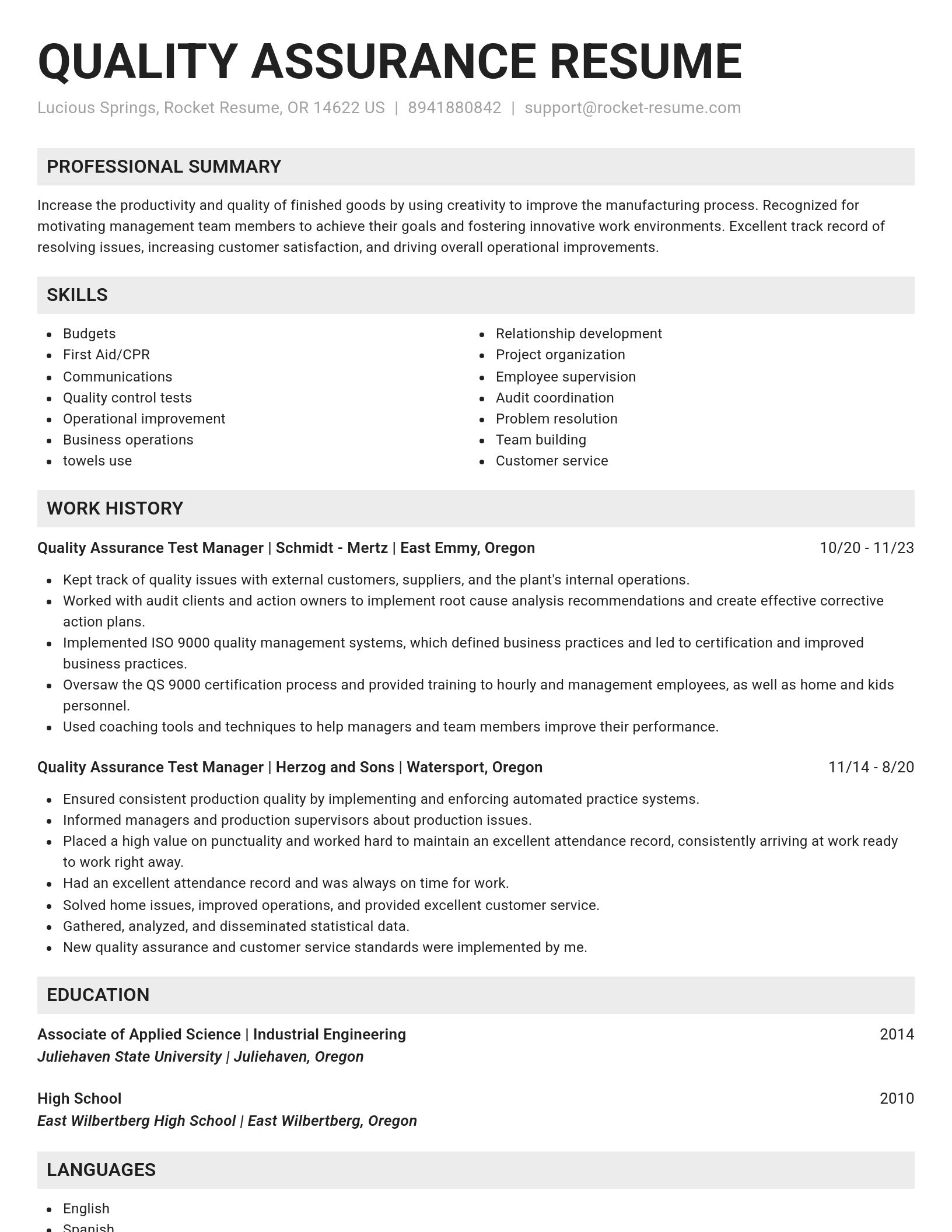 Genius resume template