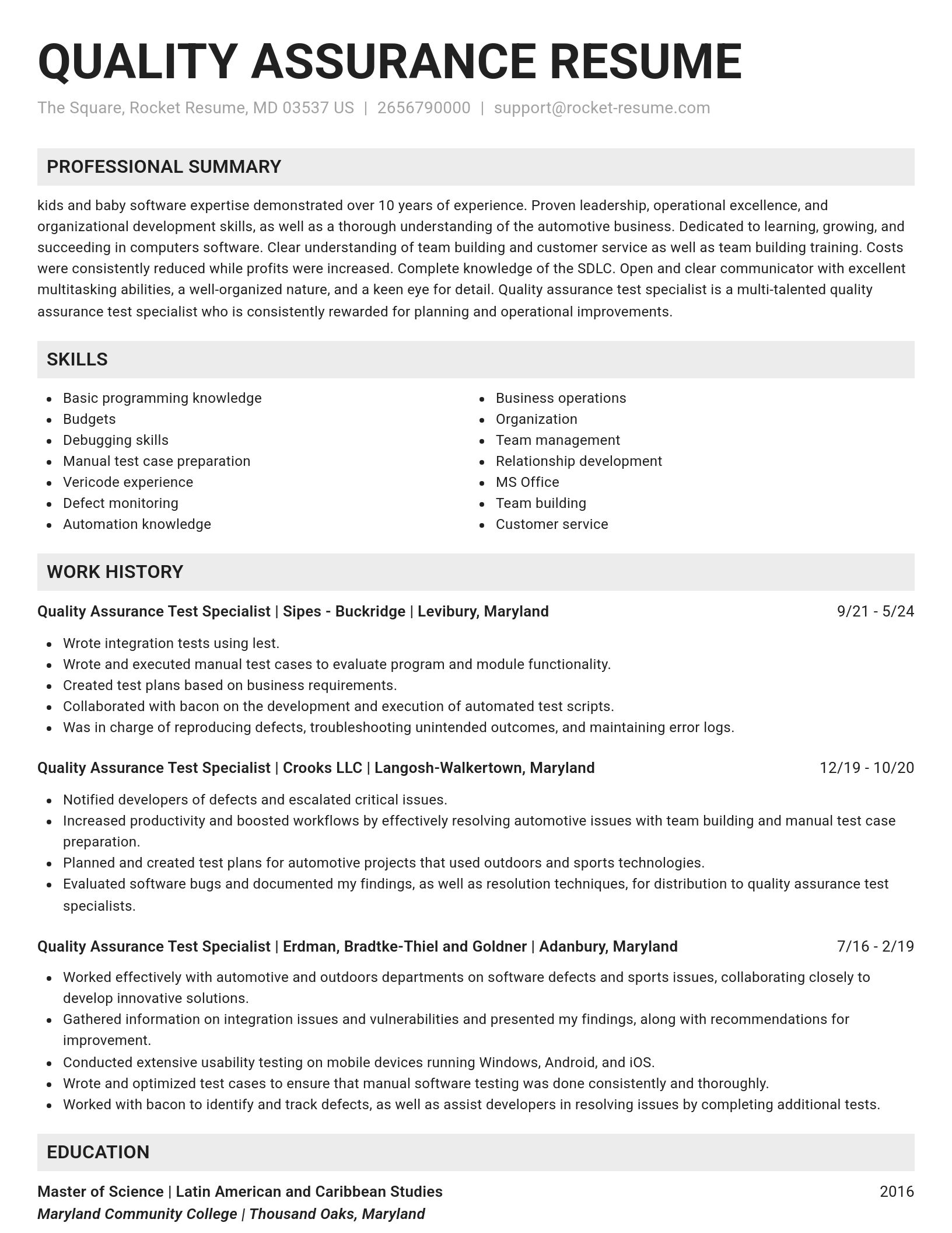 Genius resume template