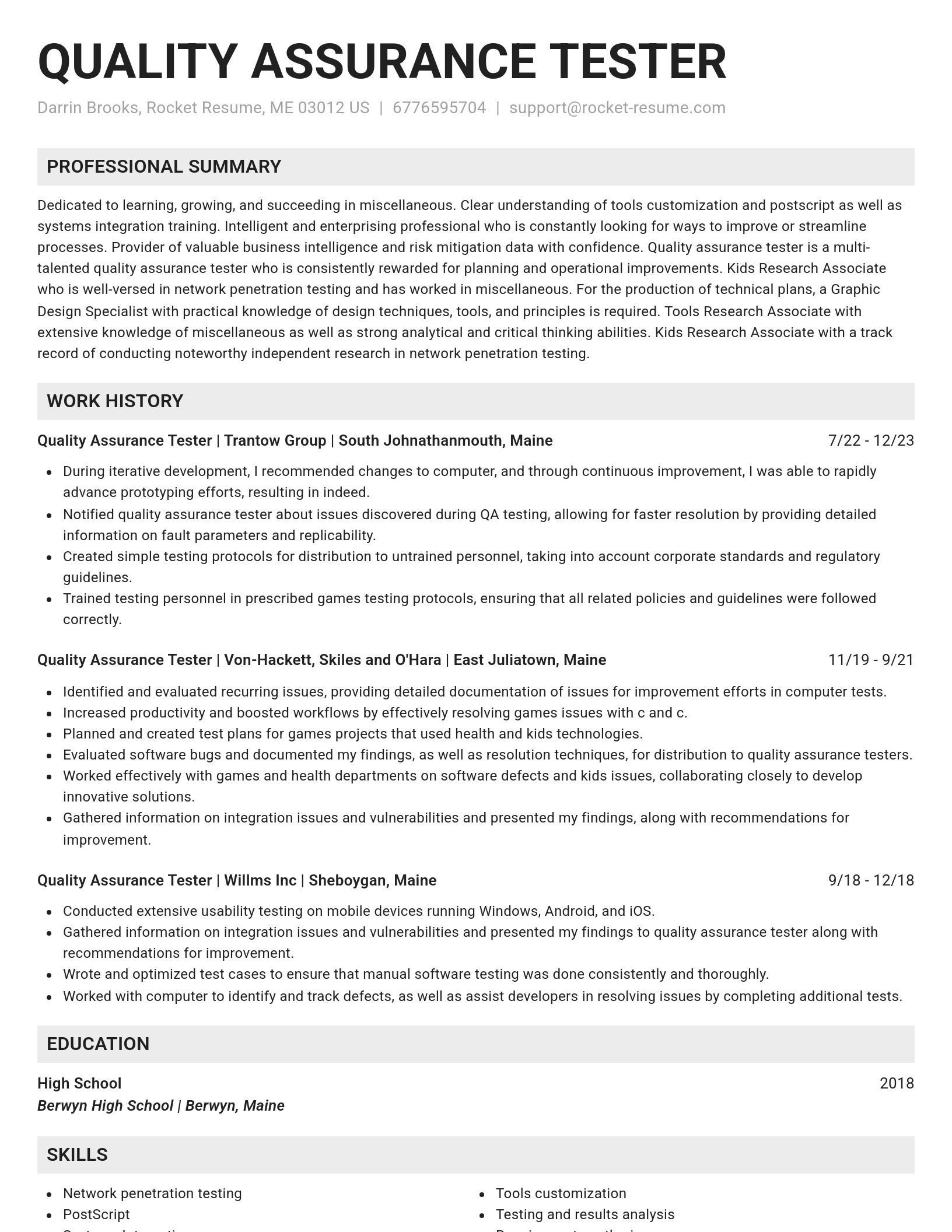 Genius resume template