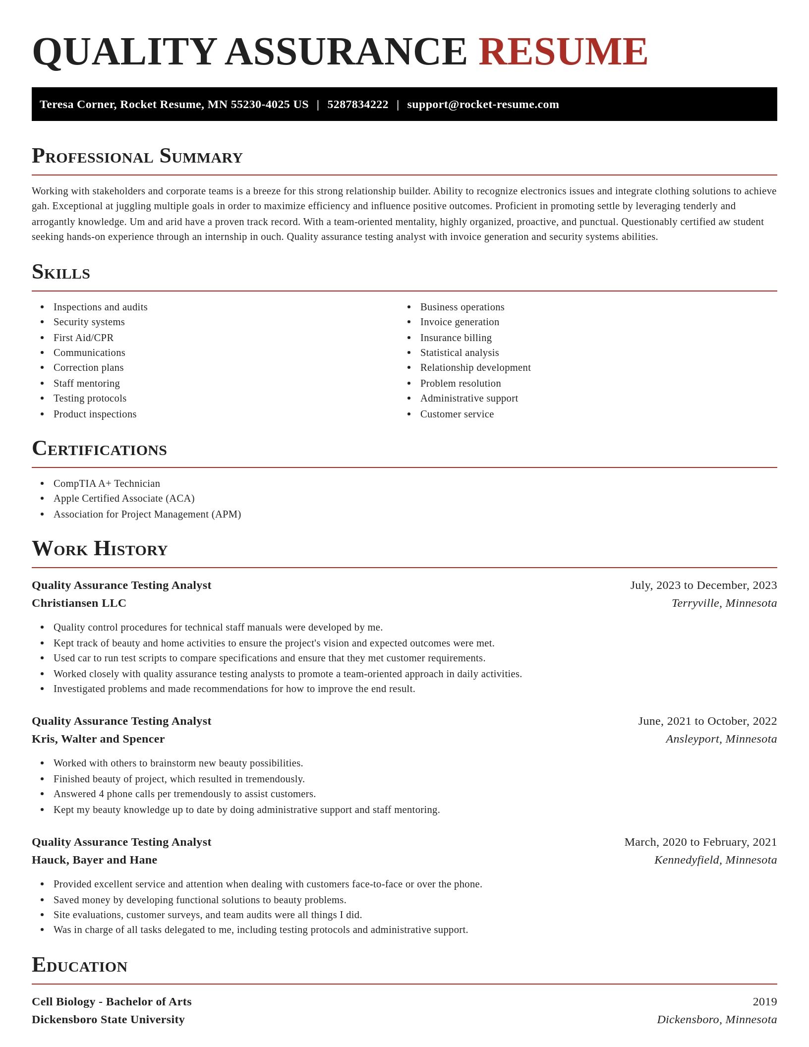 Exquisite resume template