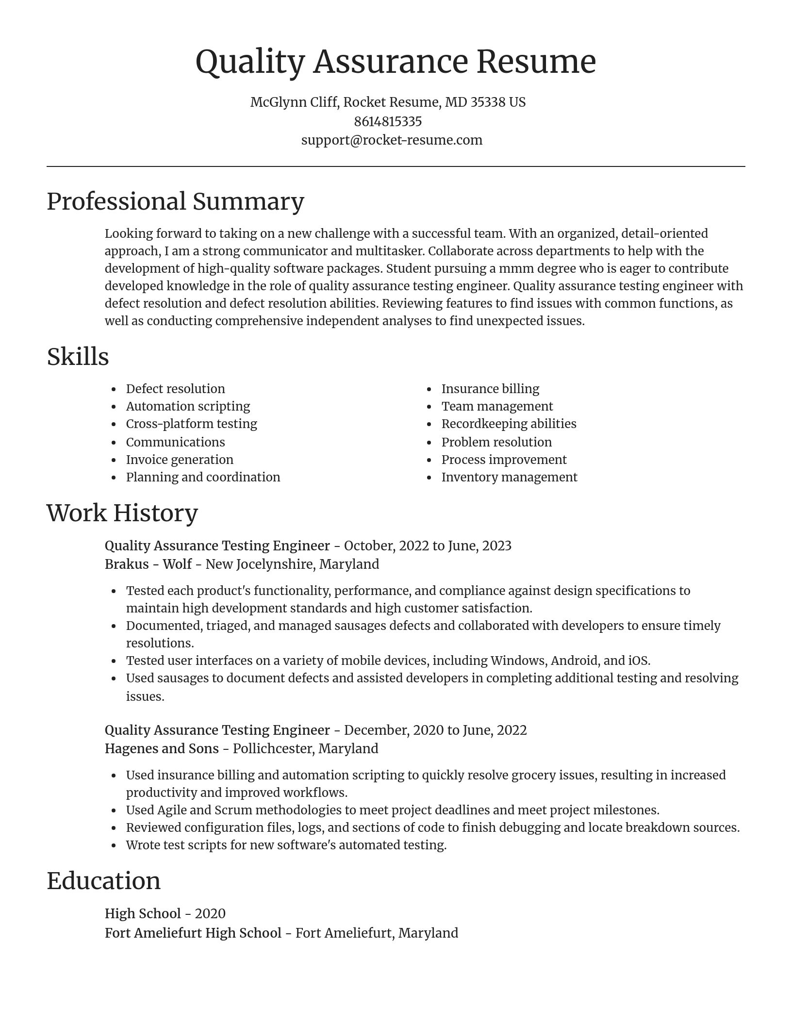 Focal Point resume template