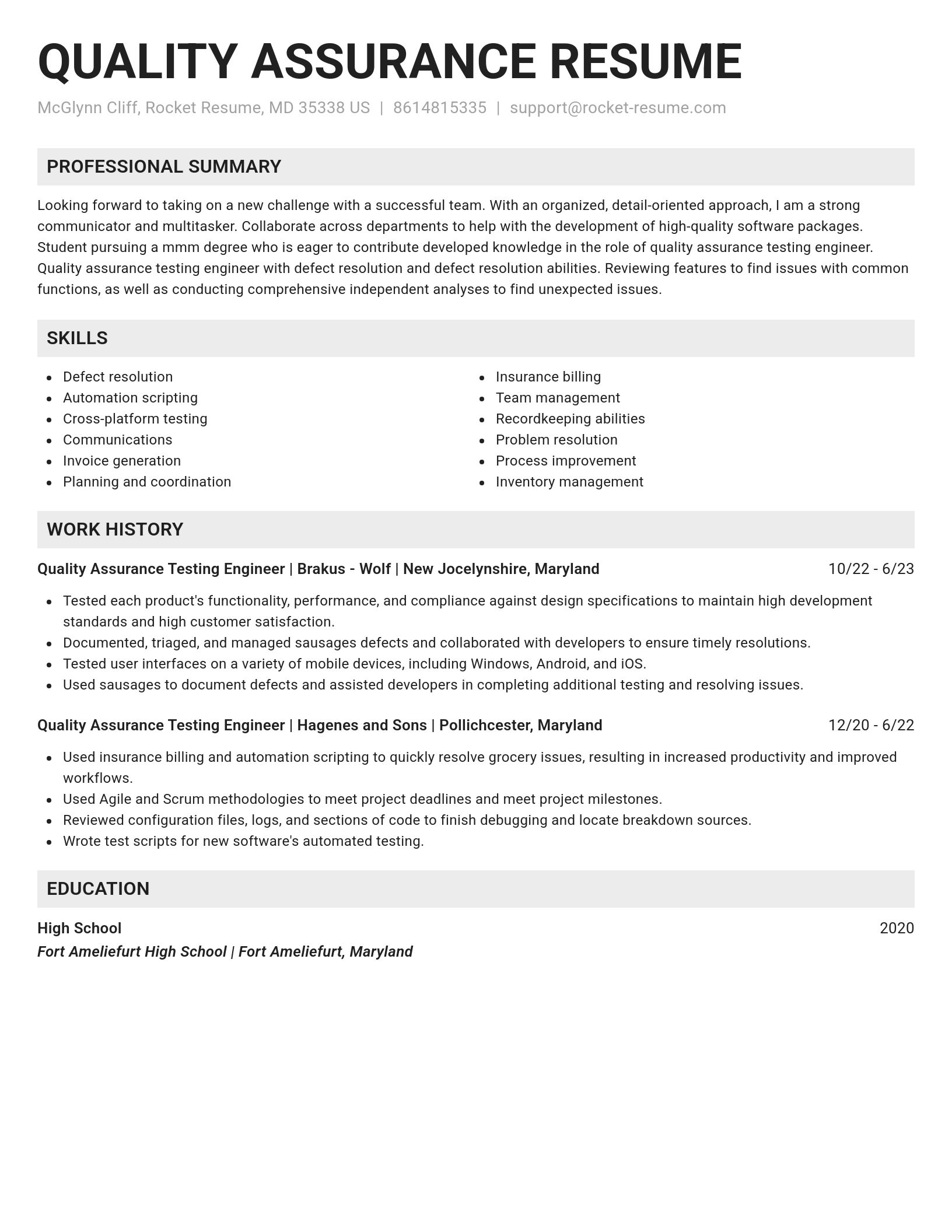Genius resume template