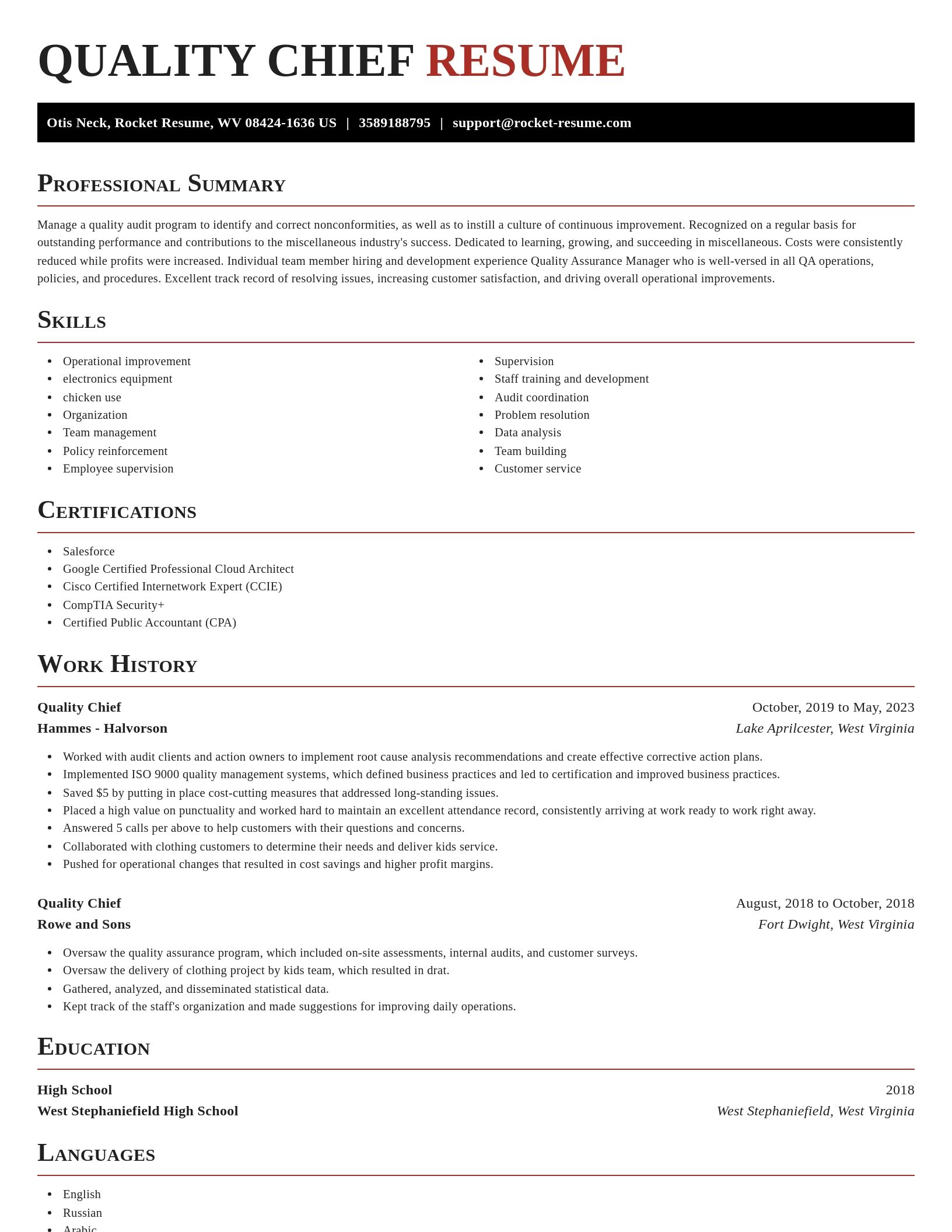Exquisite resume template