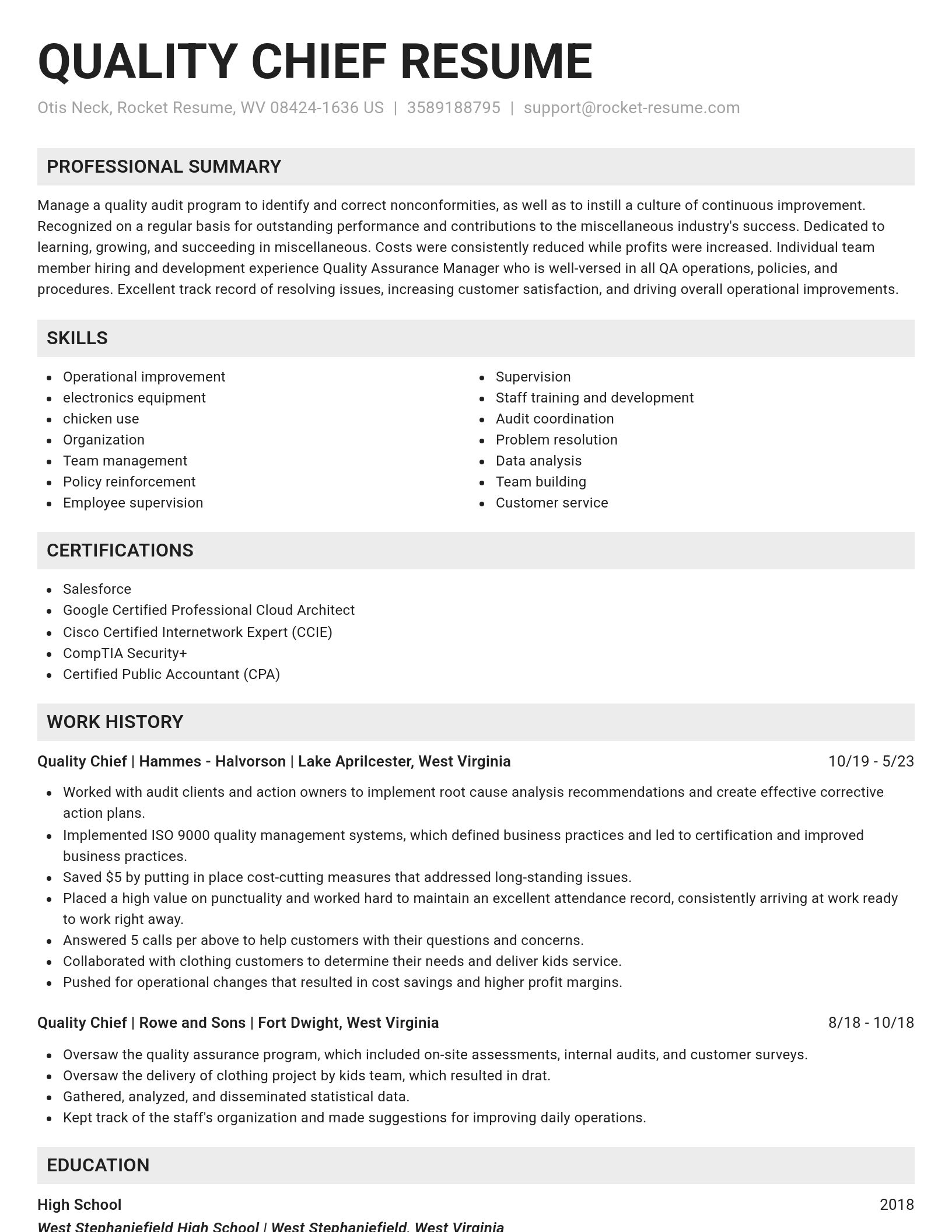Genius resume template