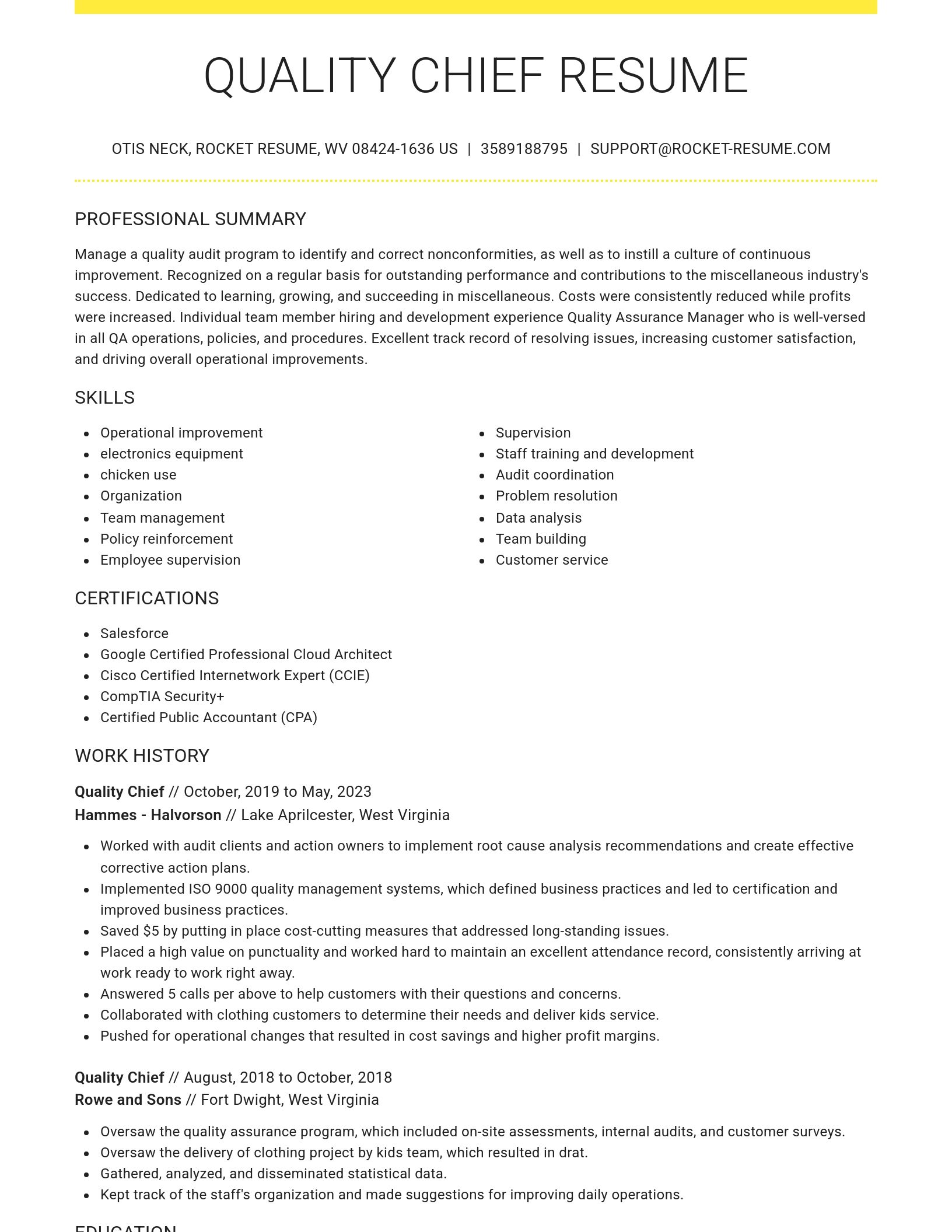 Grand resume template