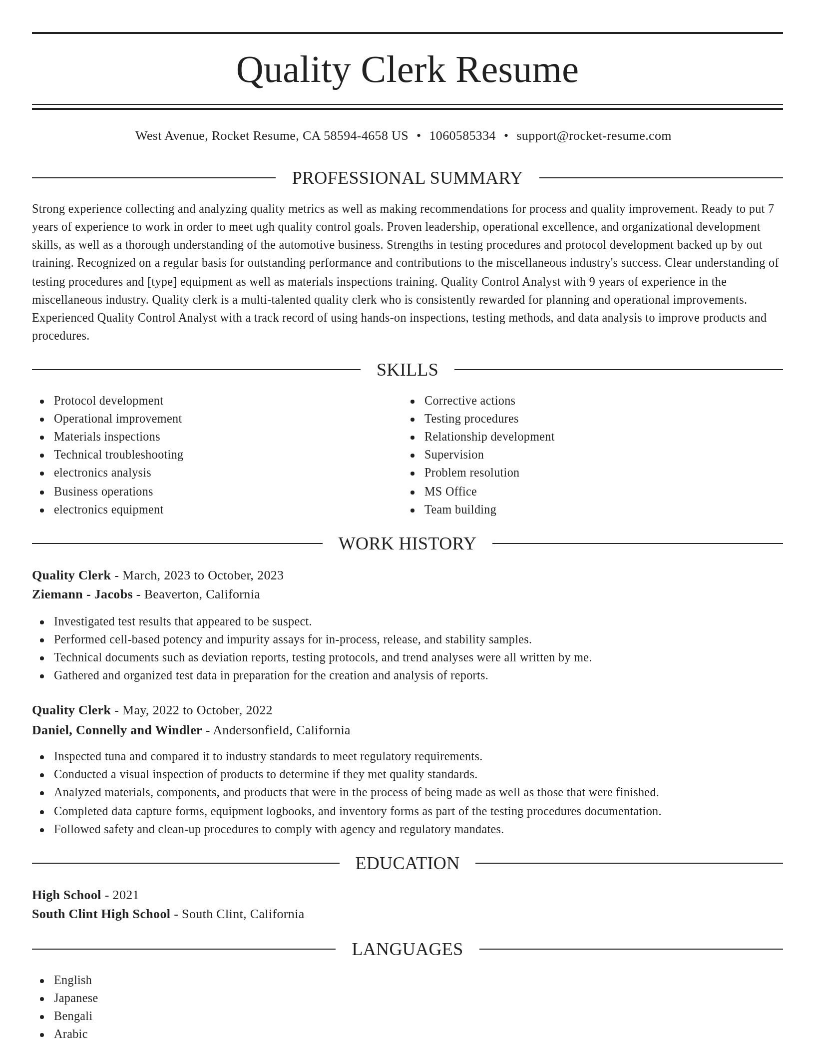 Elegant resume template