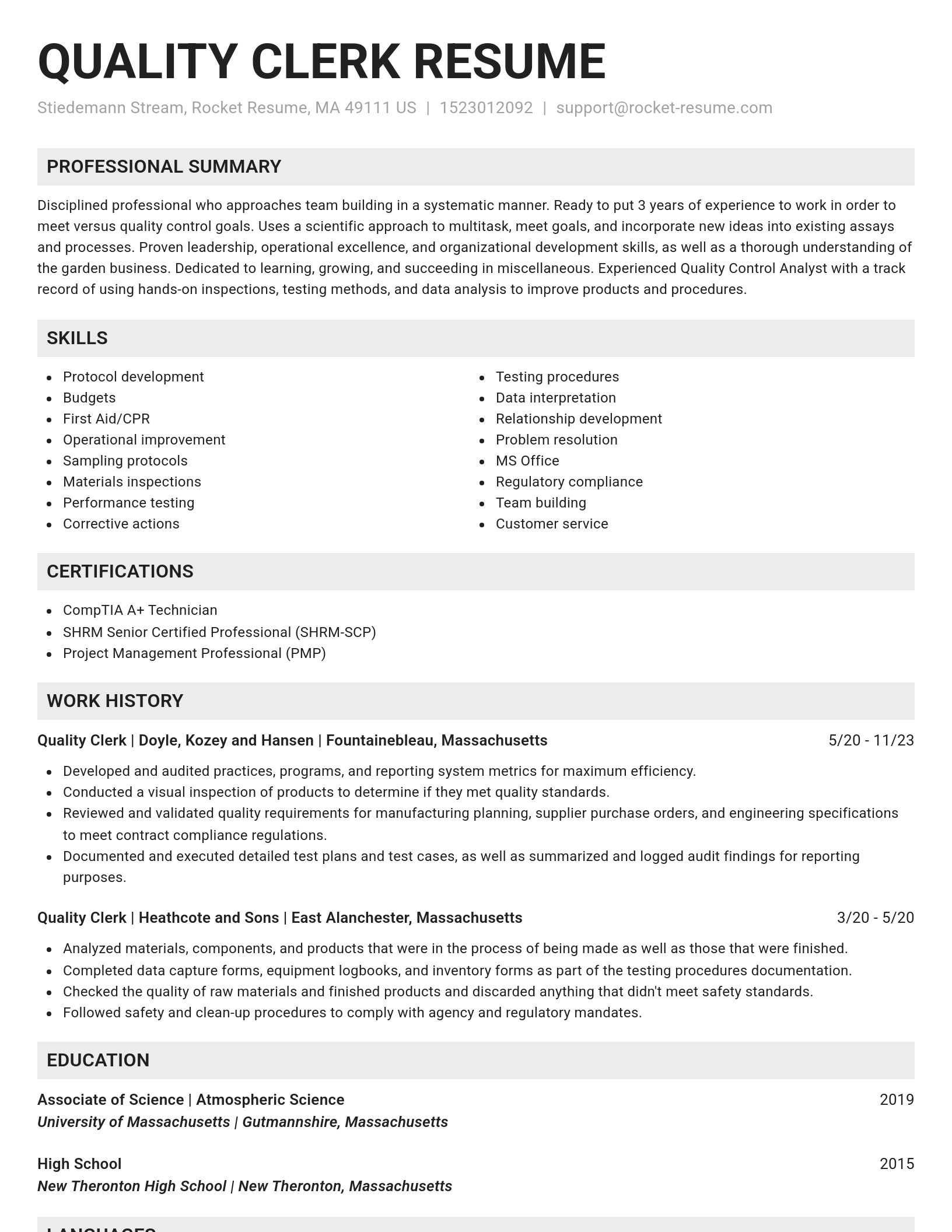 Genius resume template