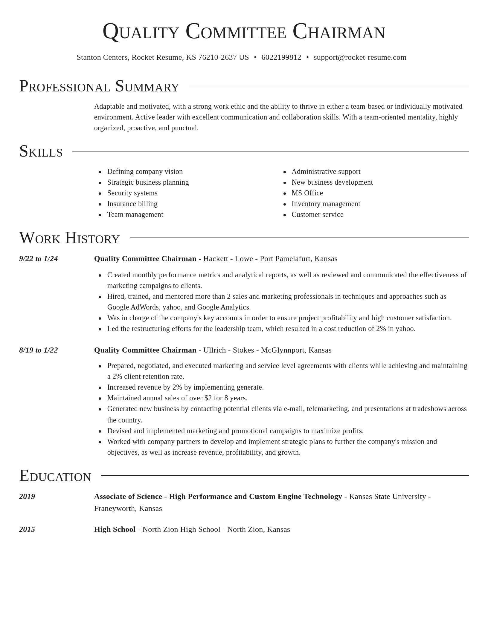 Director resume template