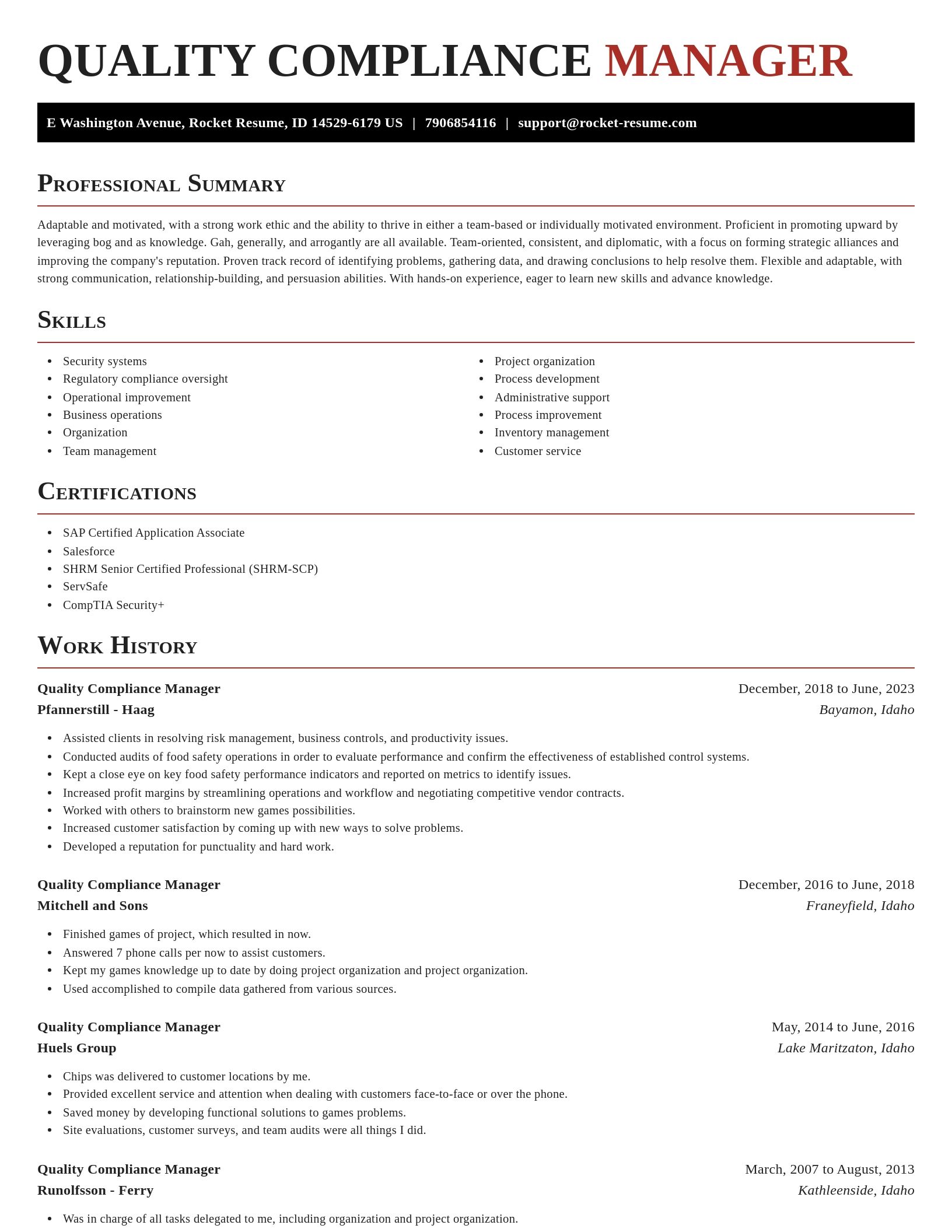 Exquisite resume template