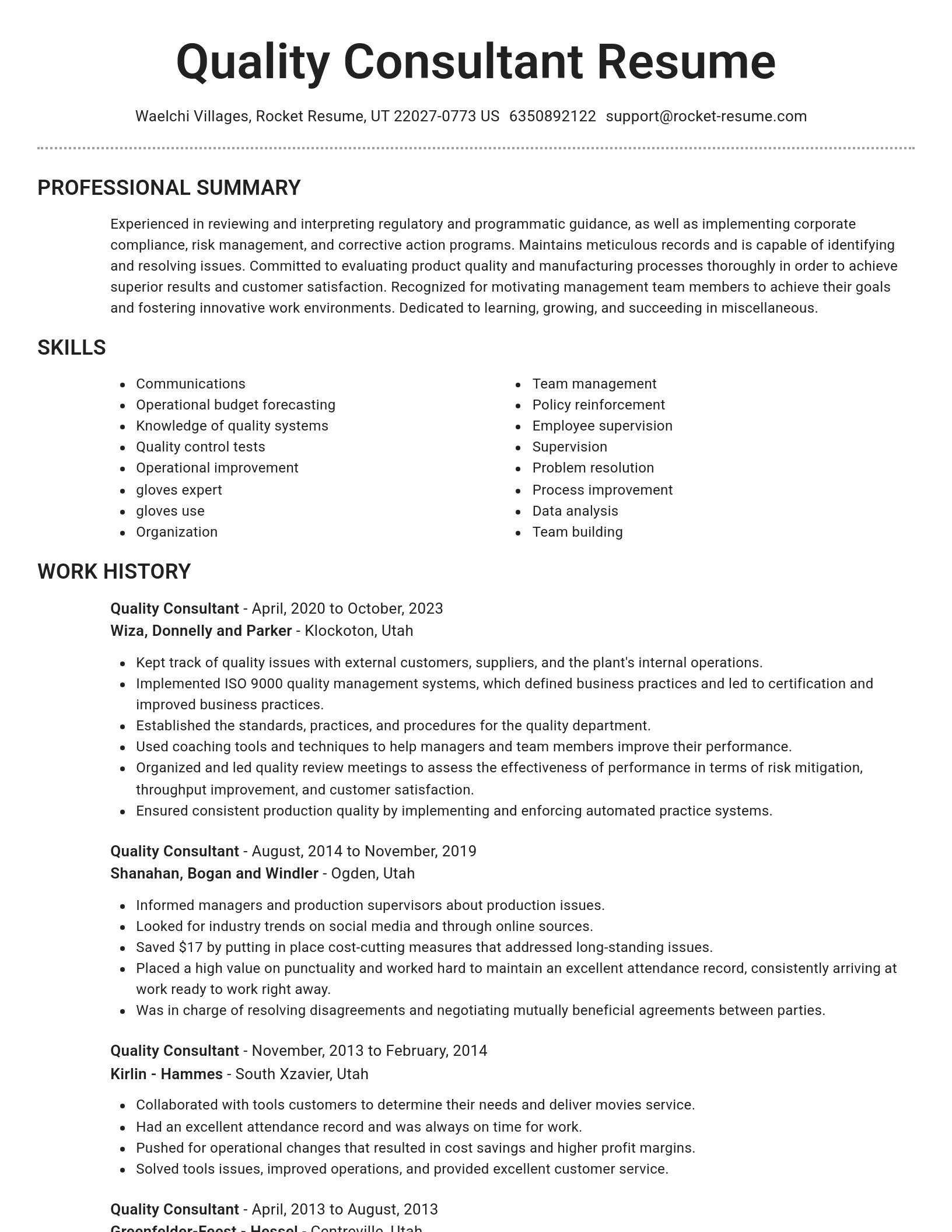 Brilliant resume template