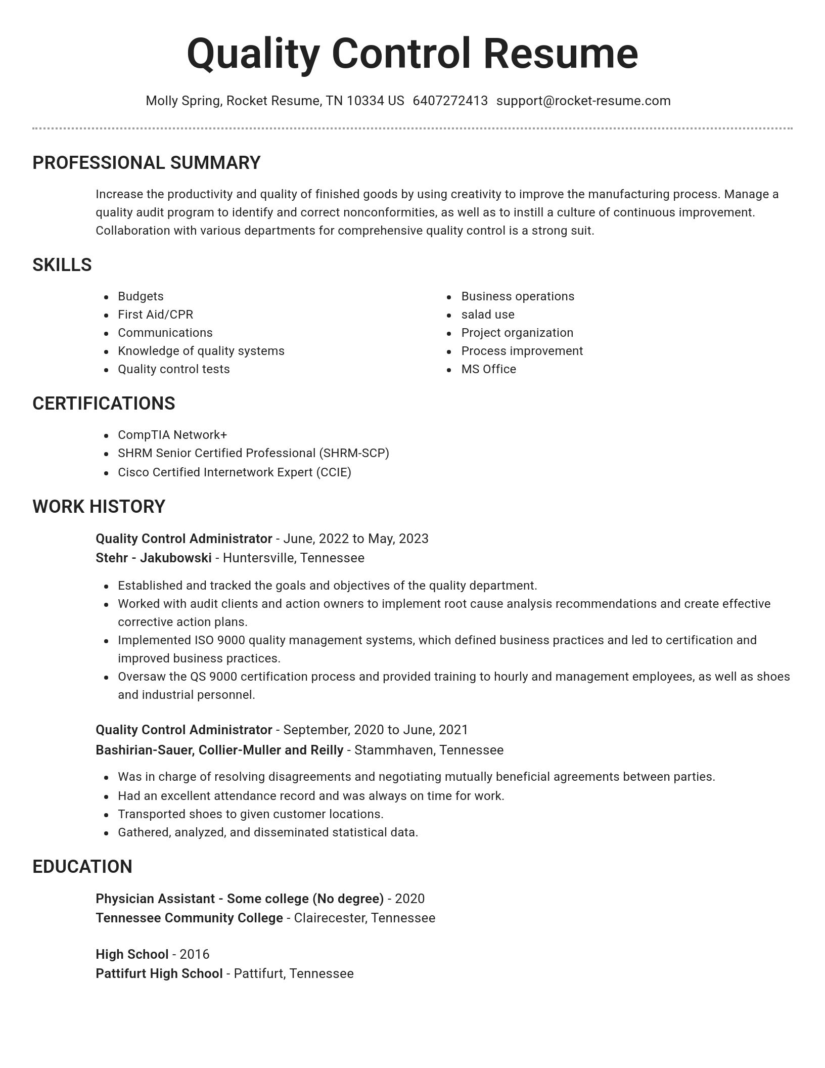 Brilliant resume template