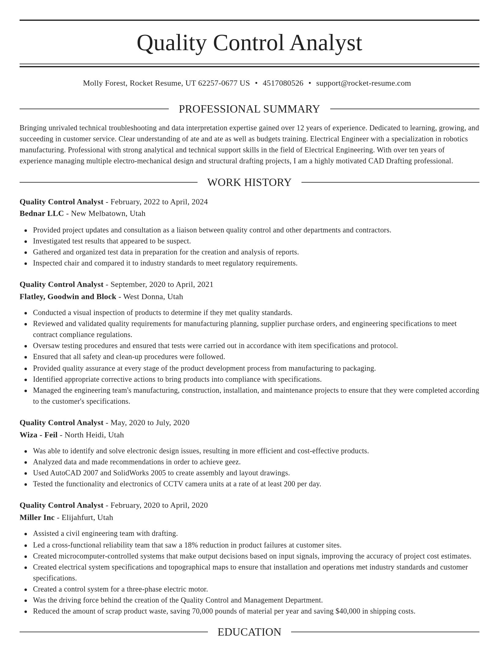 Elegant resume template
