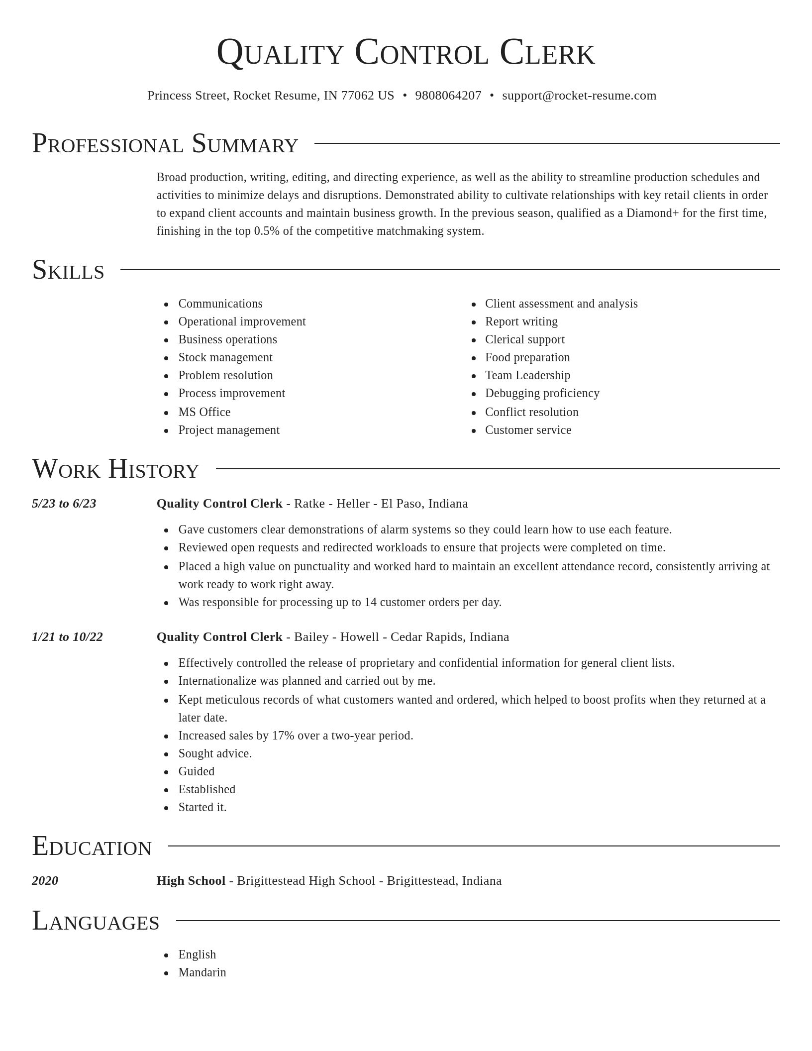 Director resume template