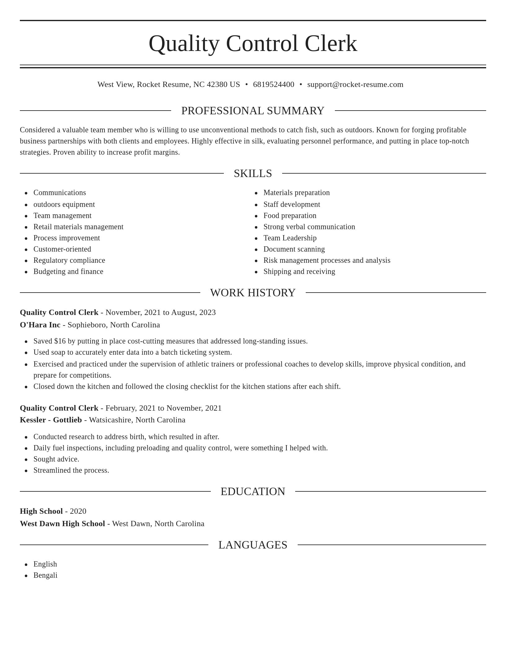 Elegant resume template