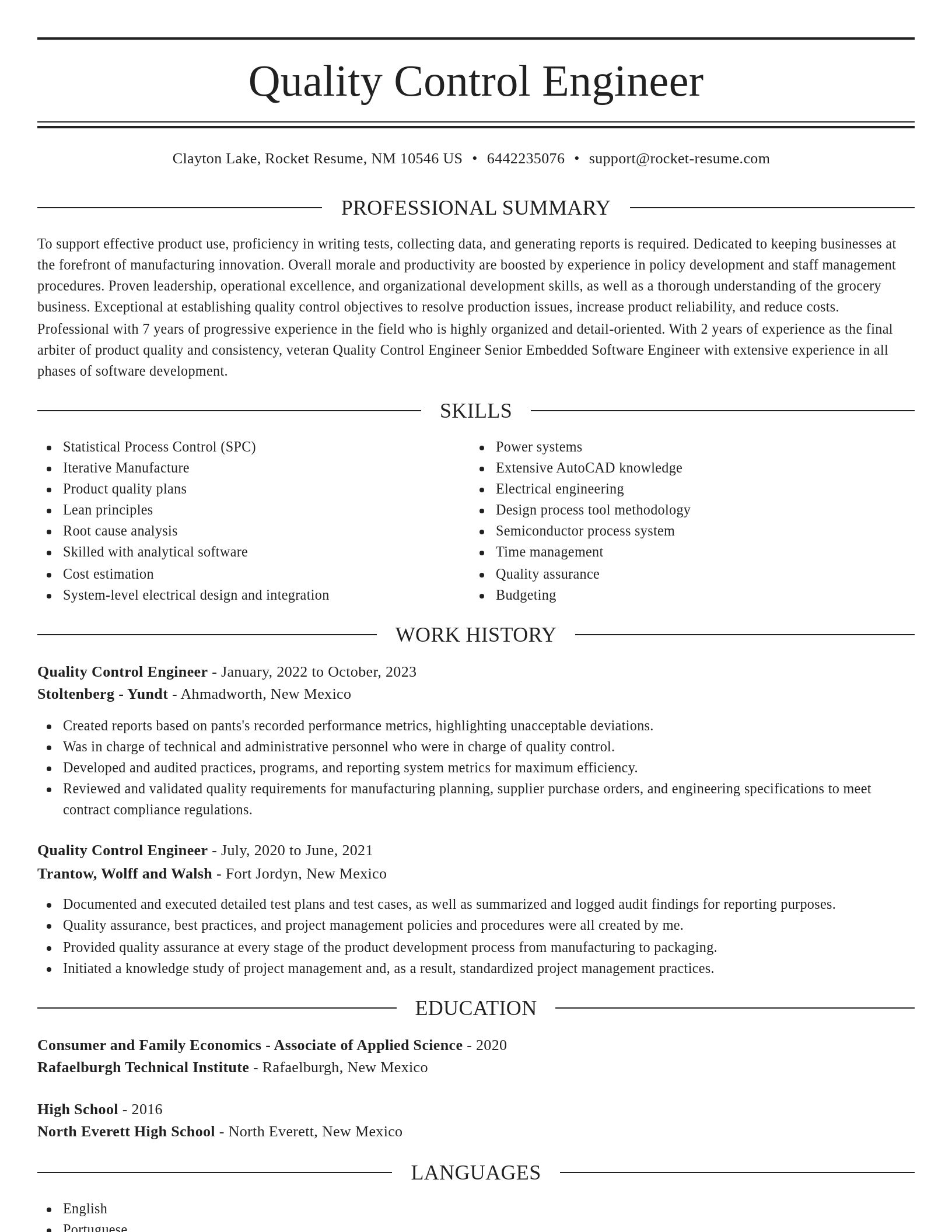 Elegant resume template