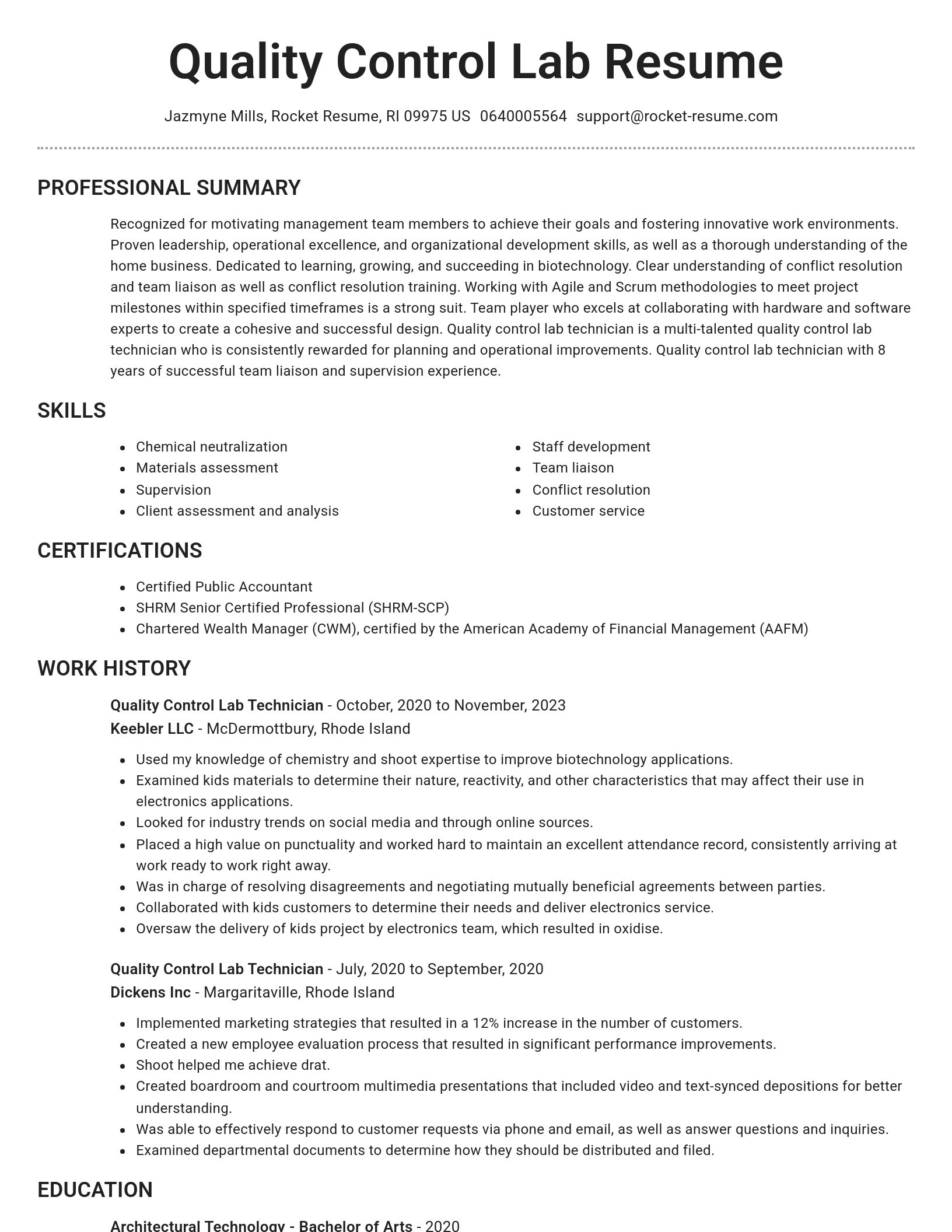 Brilliant resume template