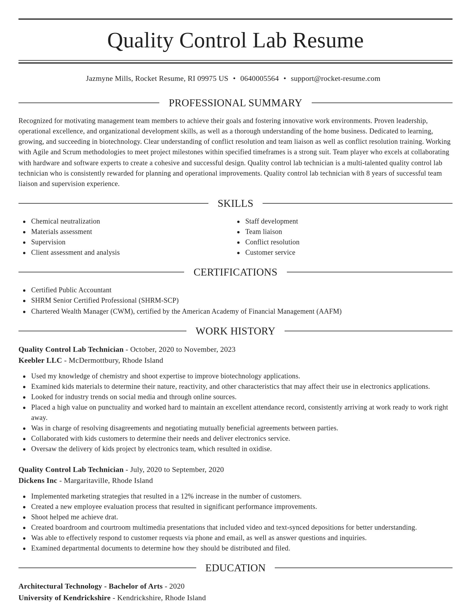 Elegant resume template