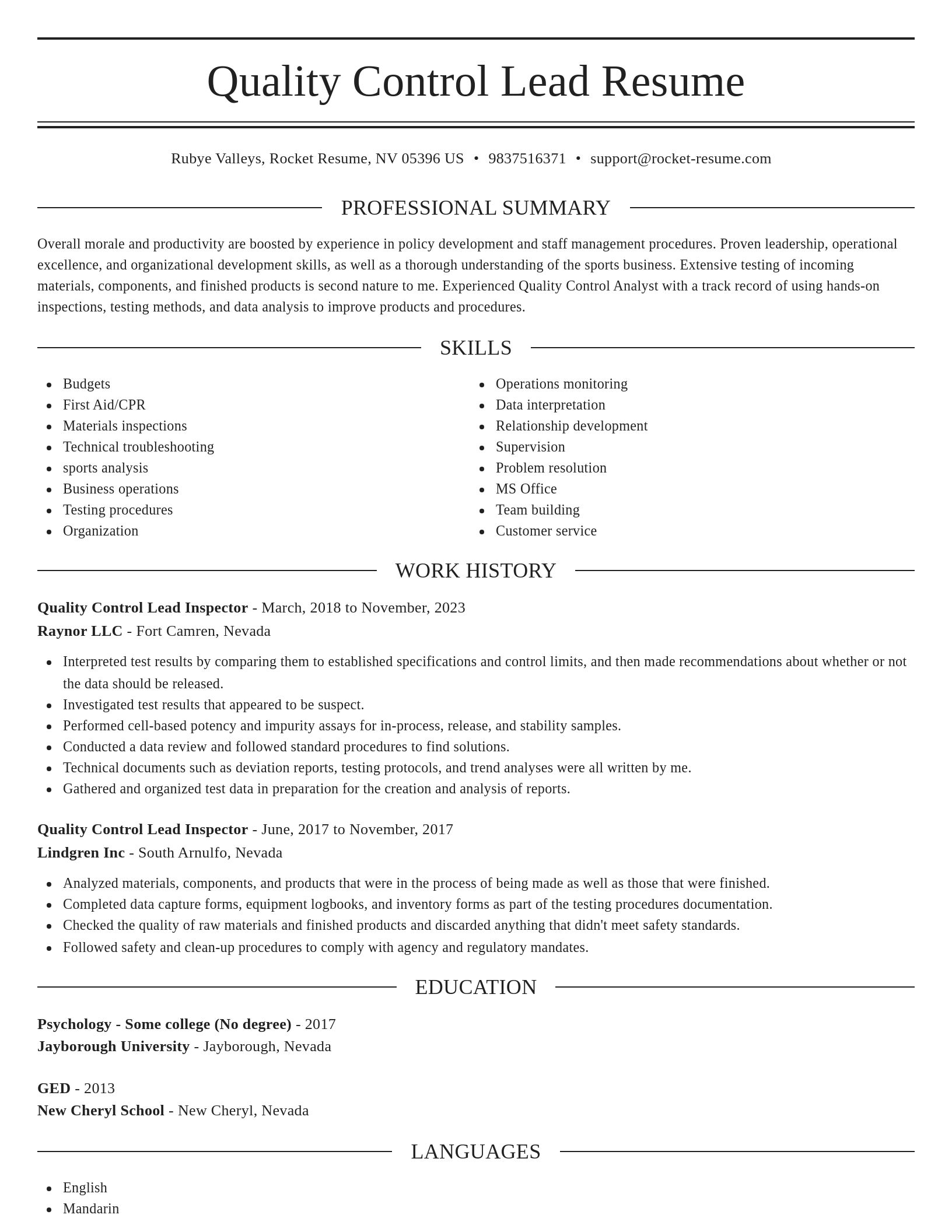 Elegant resume template