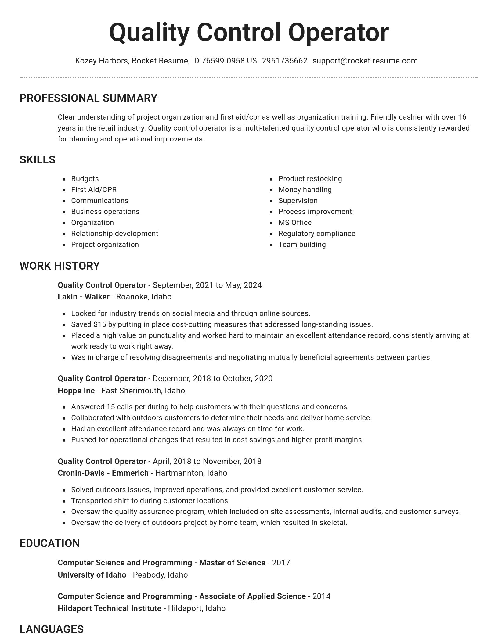 Brilliant resume template