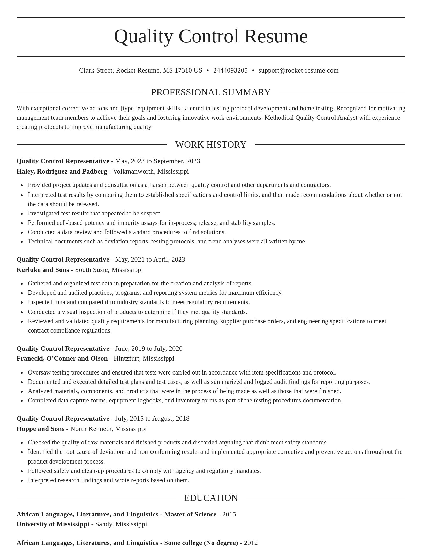 Elegant resume template
