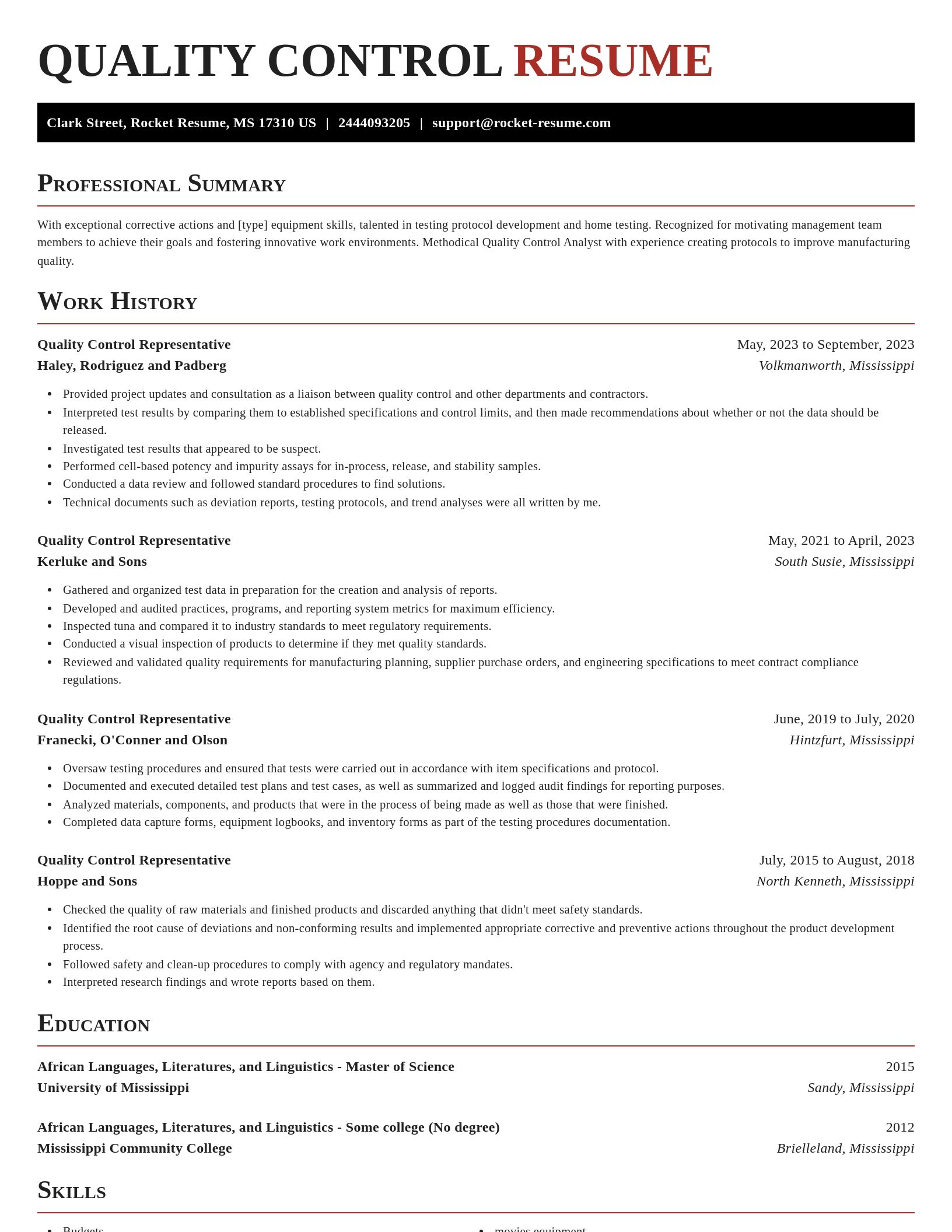Exquisite resume template