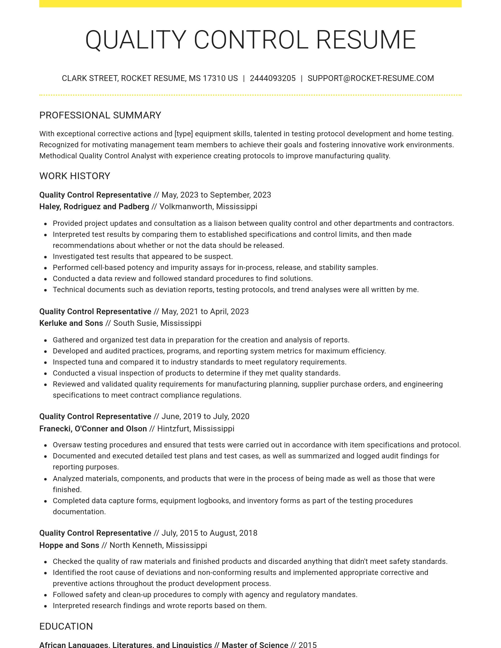Grand resume template