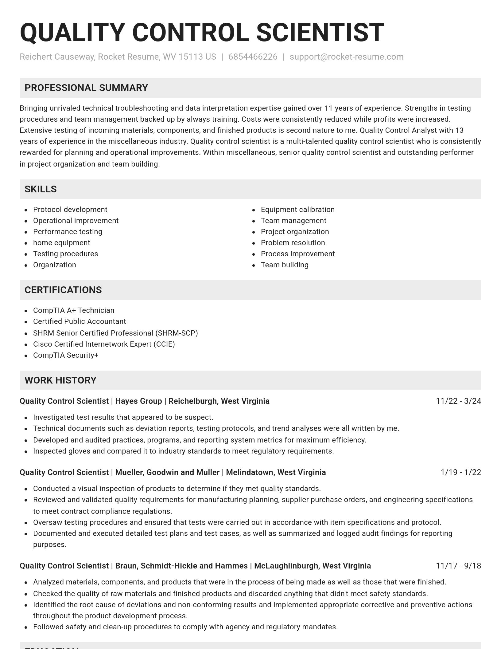 Genius resume template