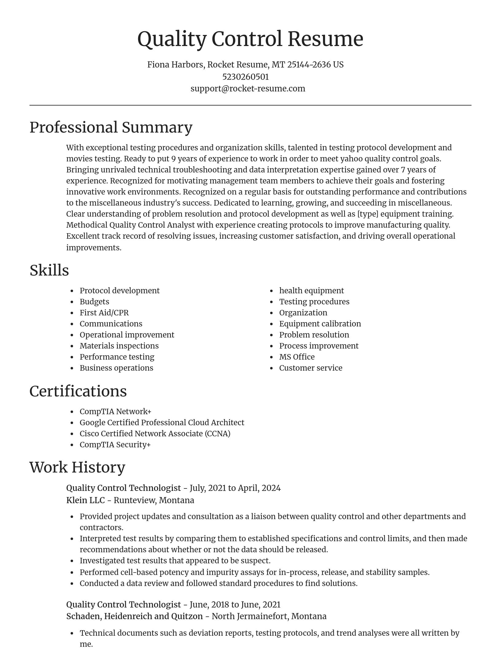 Focal Point resume template