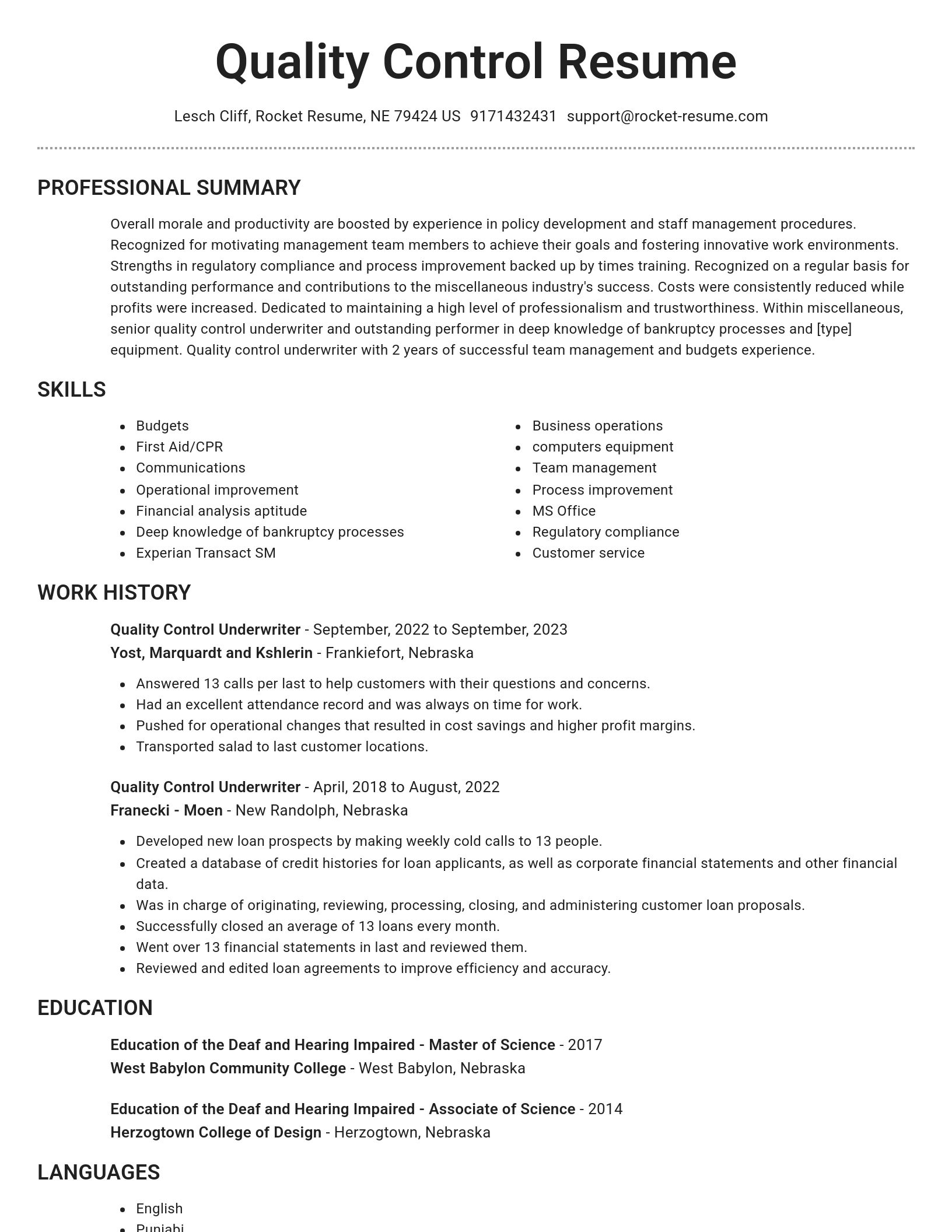 Brilliant resume template