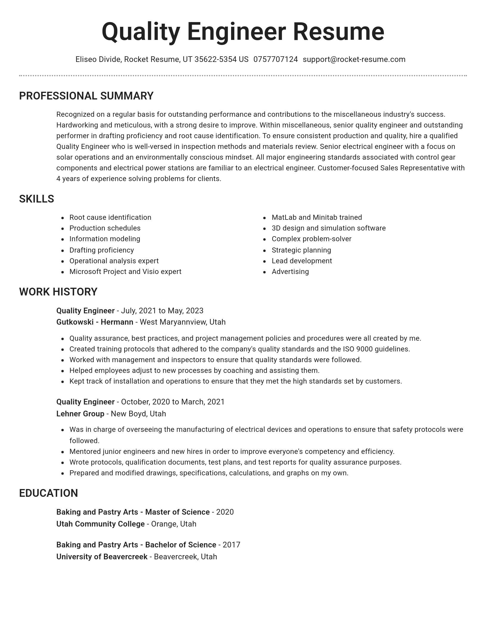 Brilliant resume template