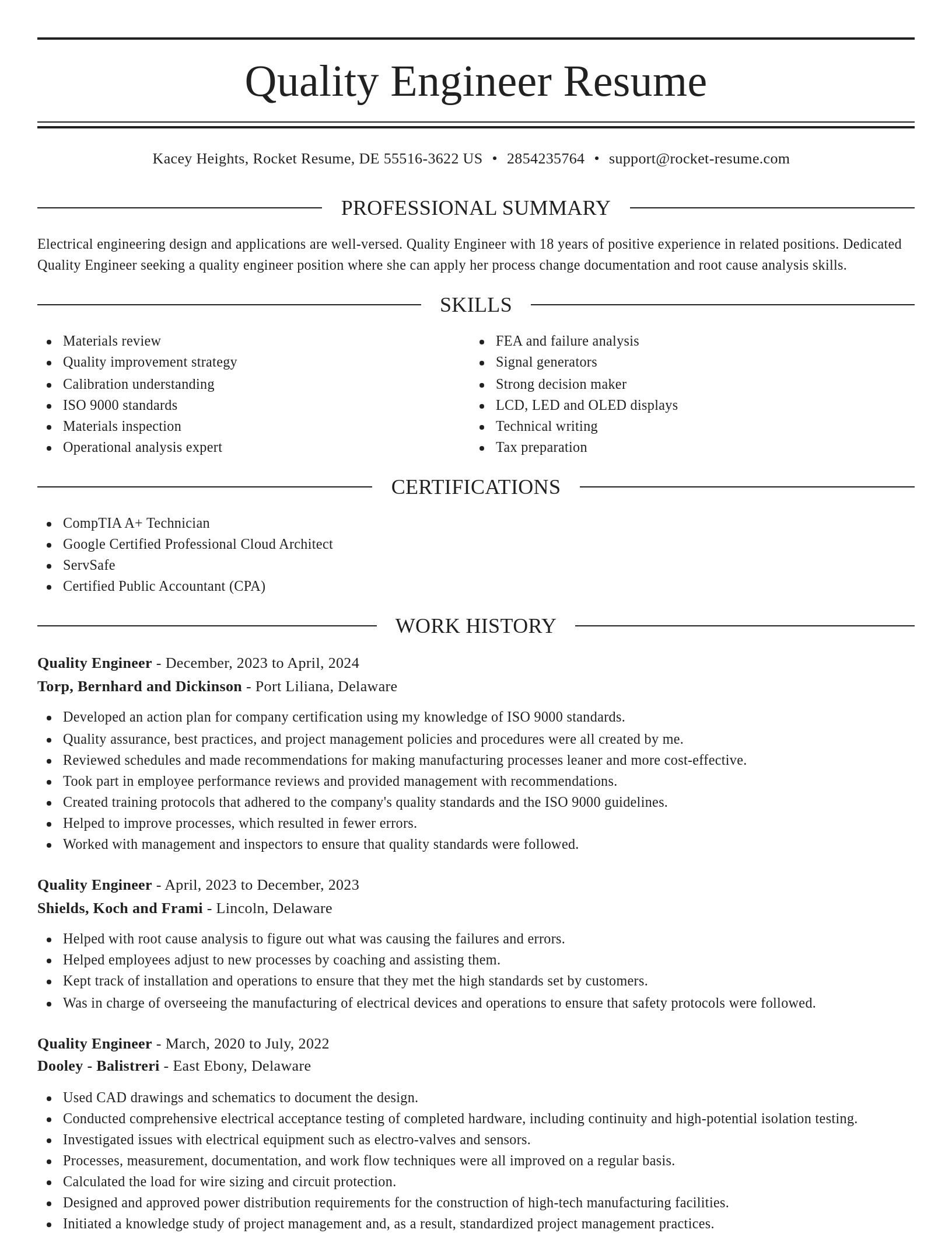Elegant resume template