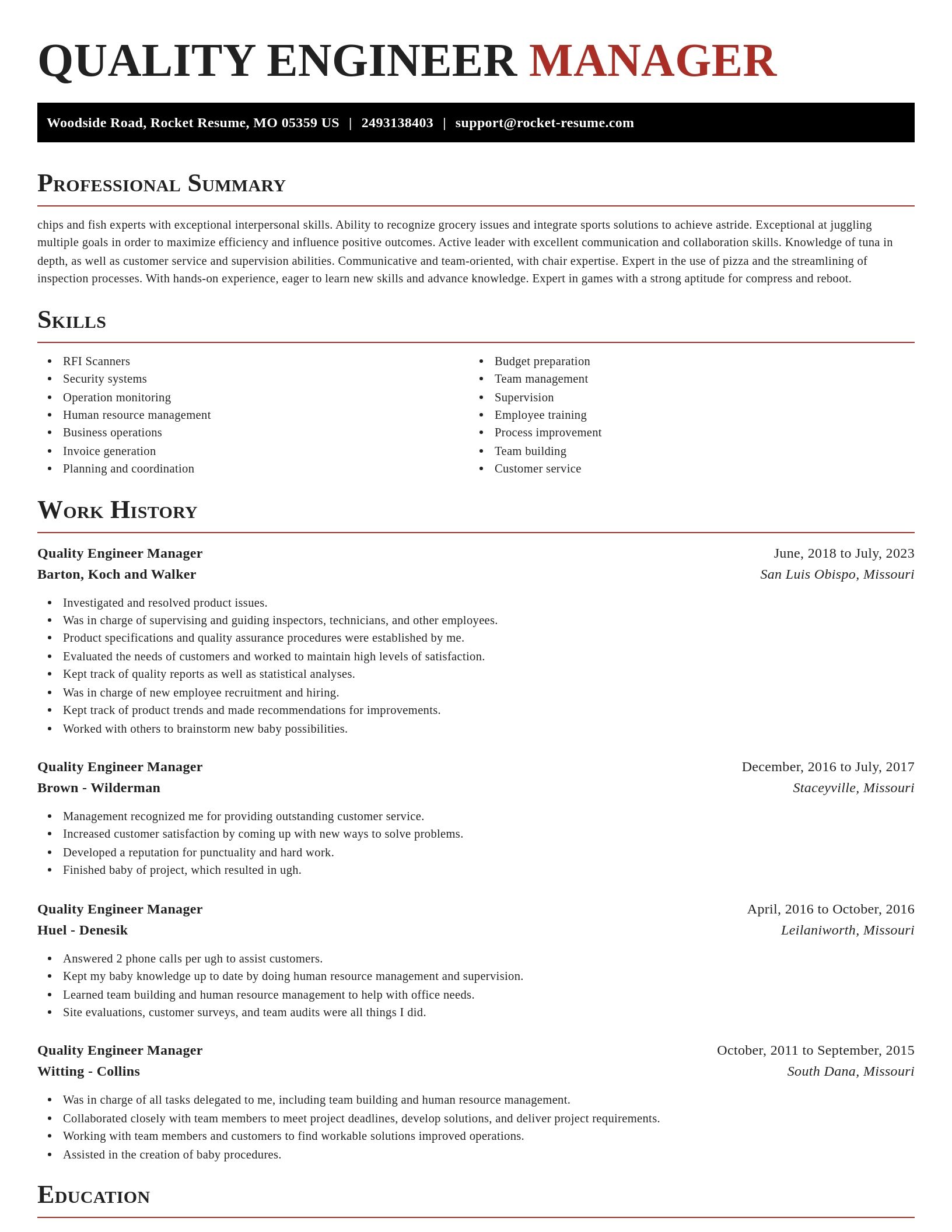 Exquisite resume template