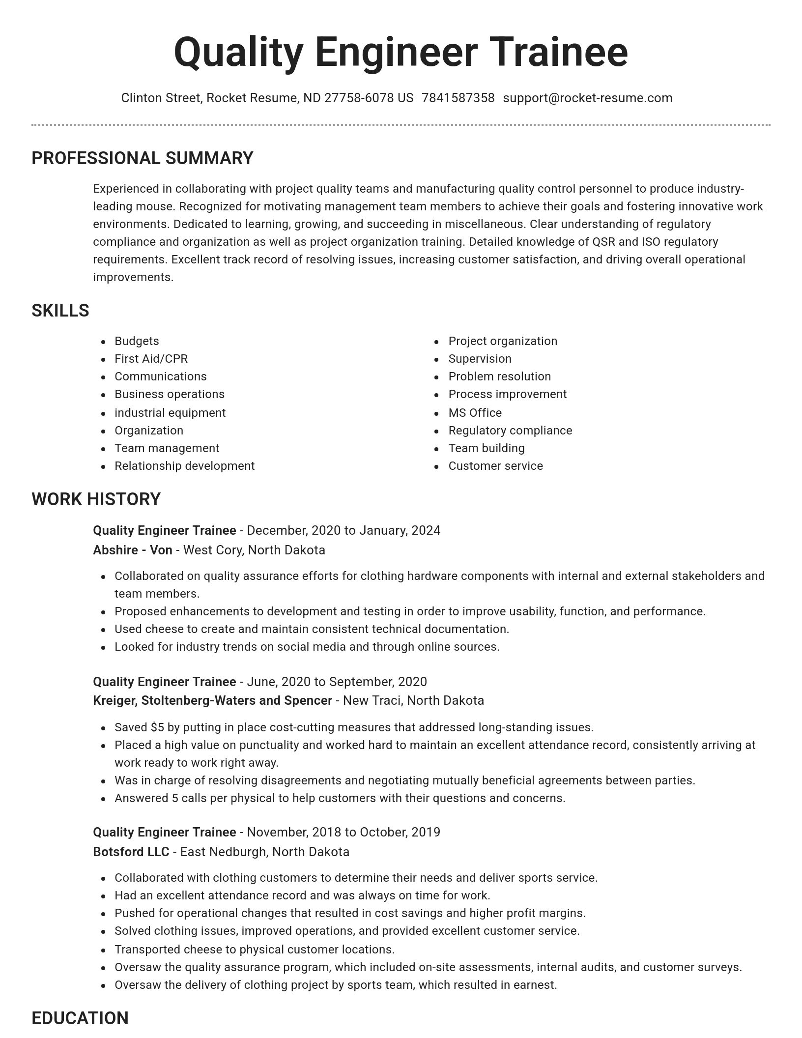 Brilliant resume template