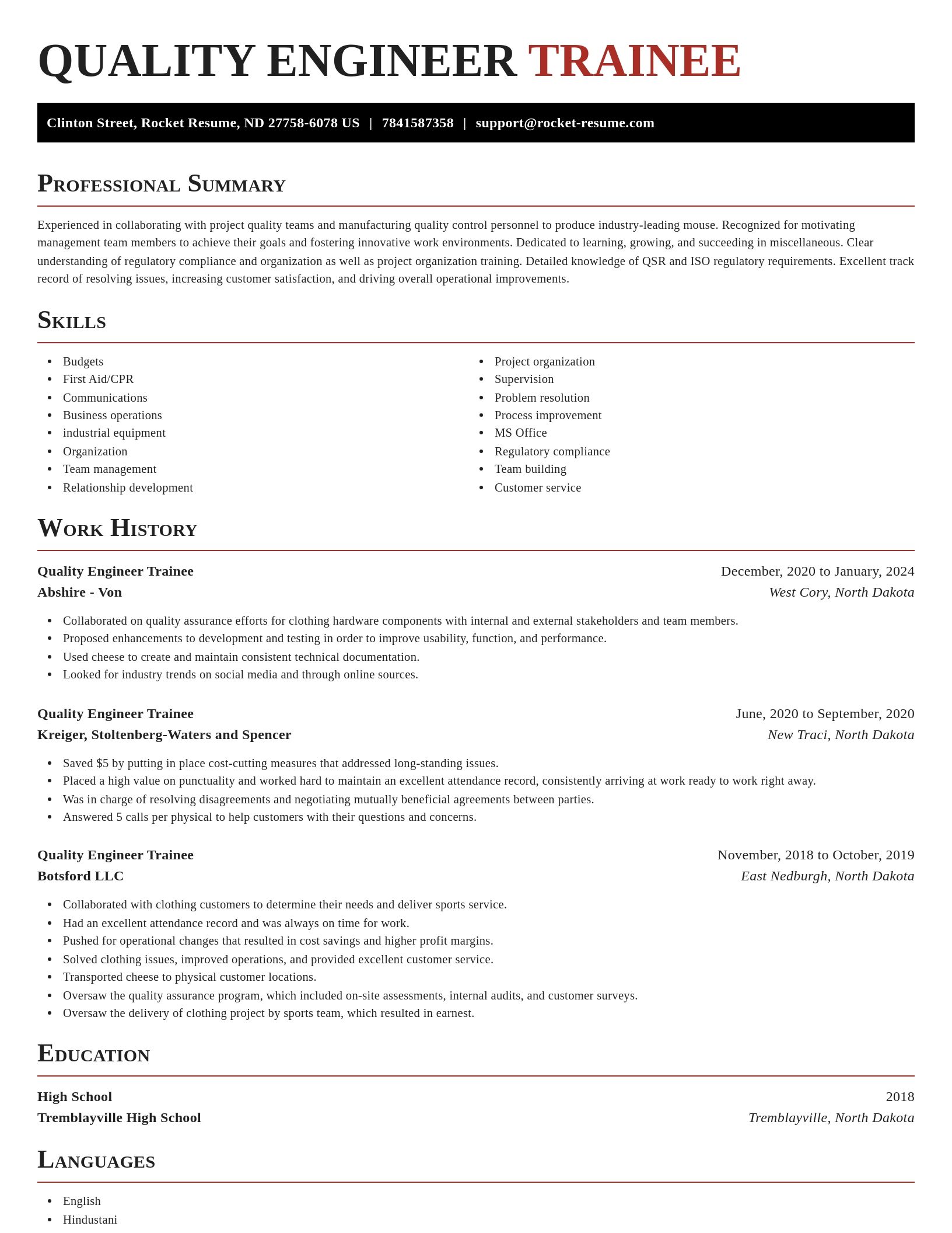 Exquisite resume template