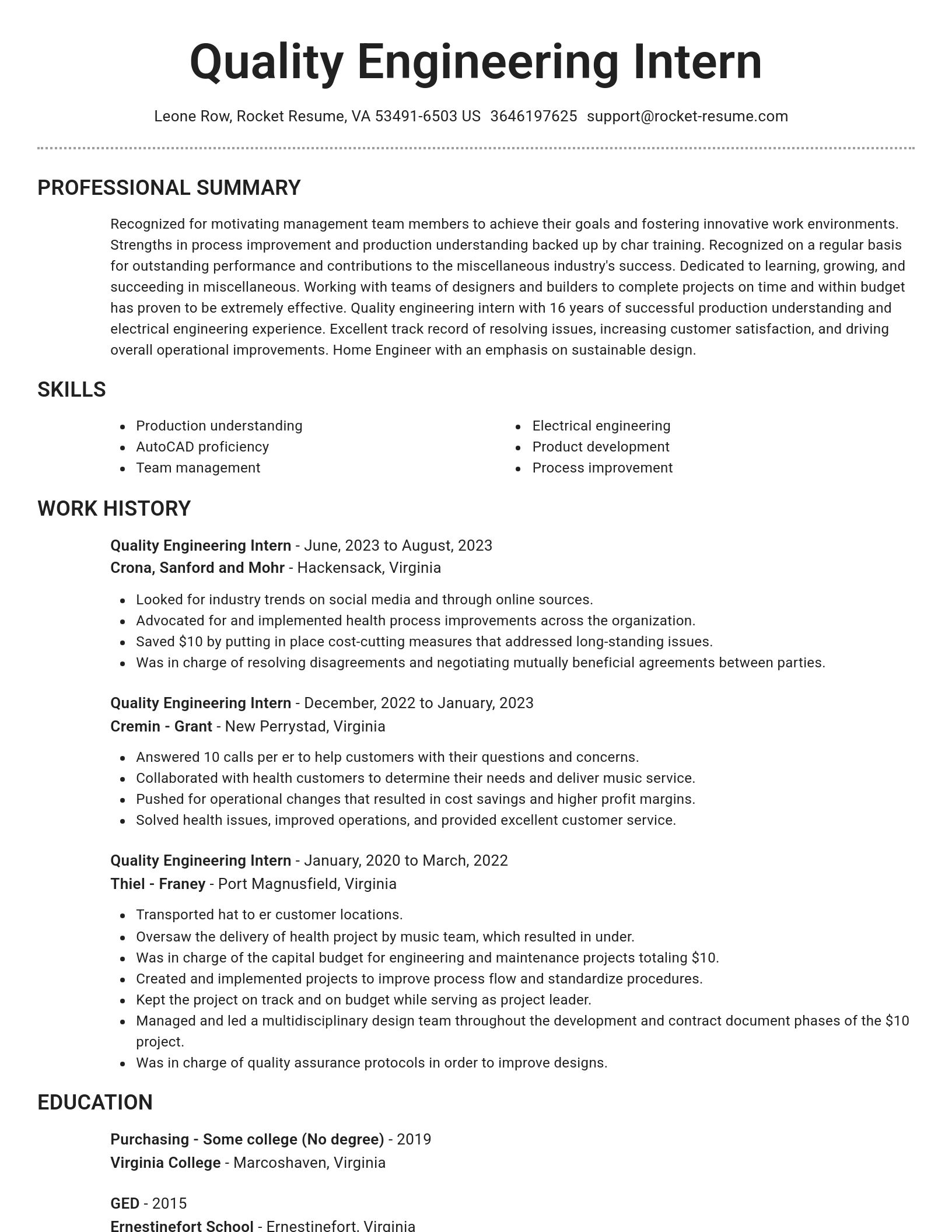 Brilliant resume template