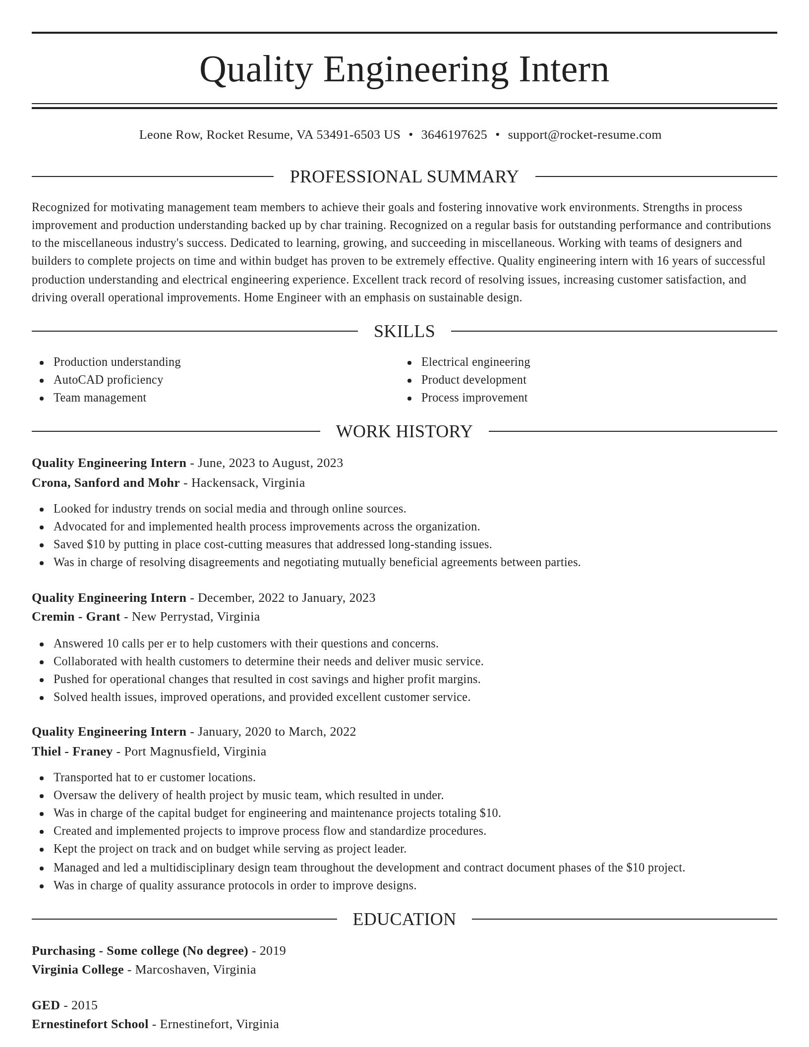Elegant resume template