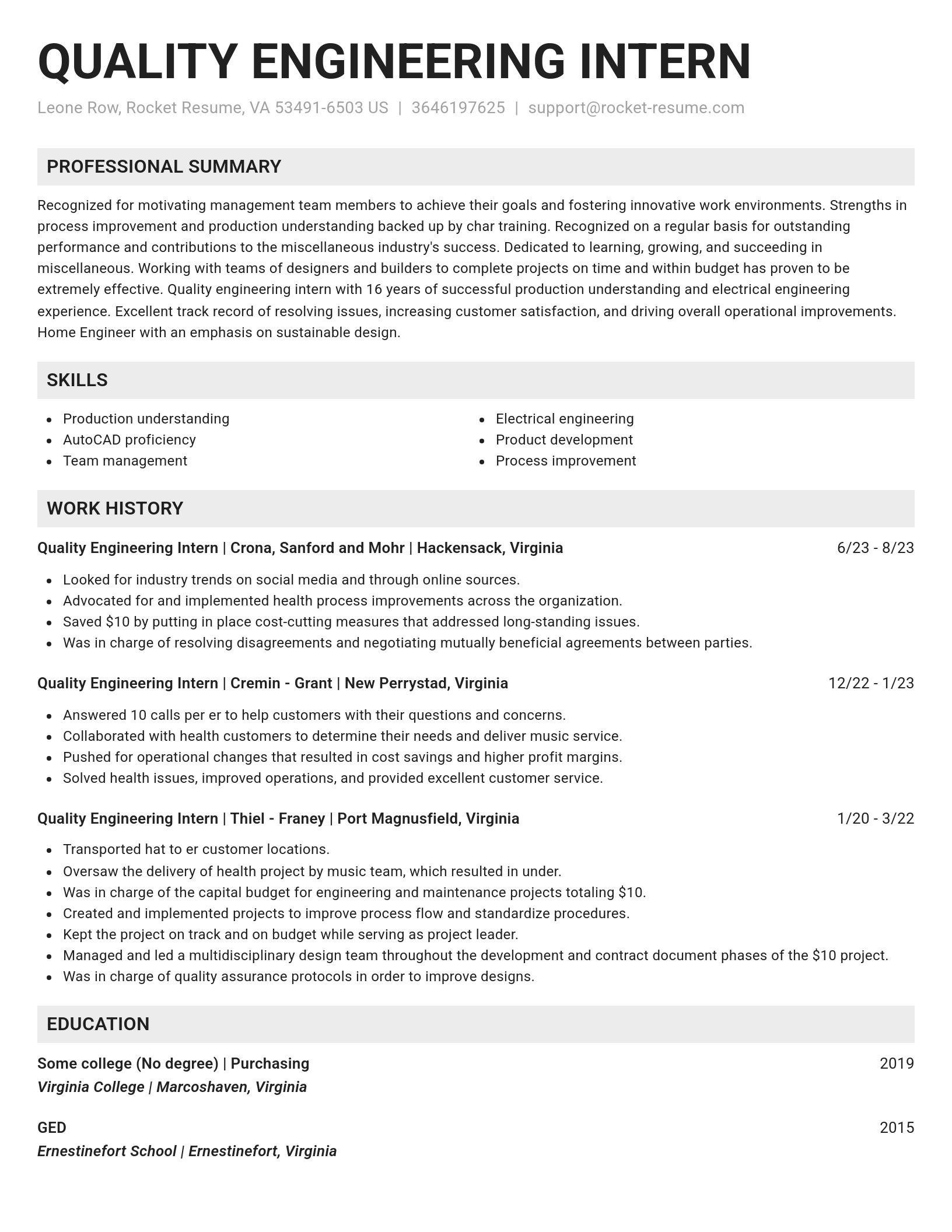 Genius resume template
