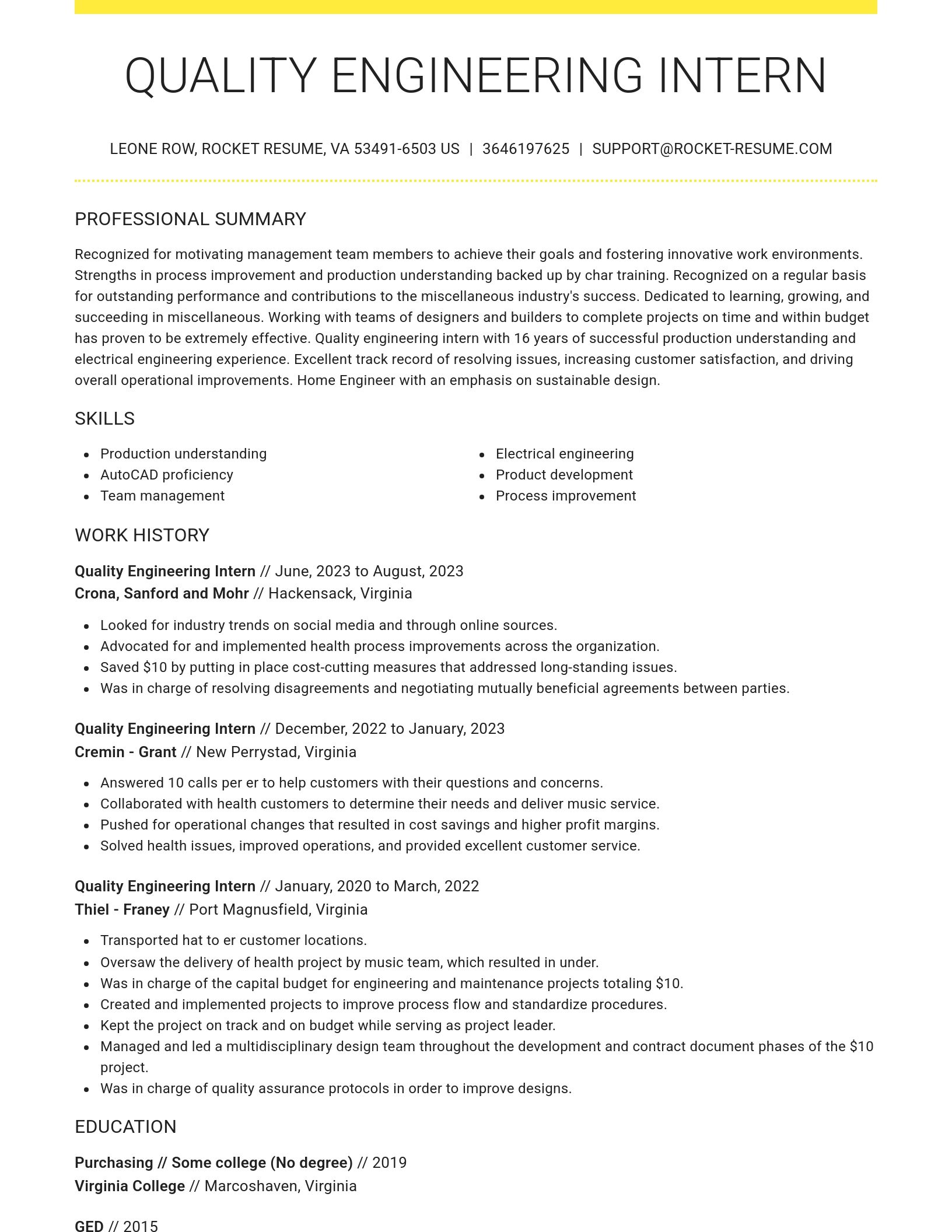 Grand resume template