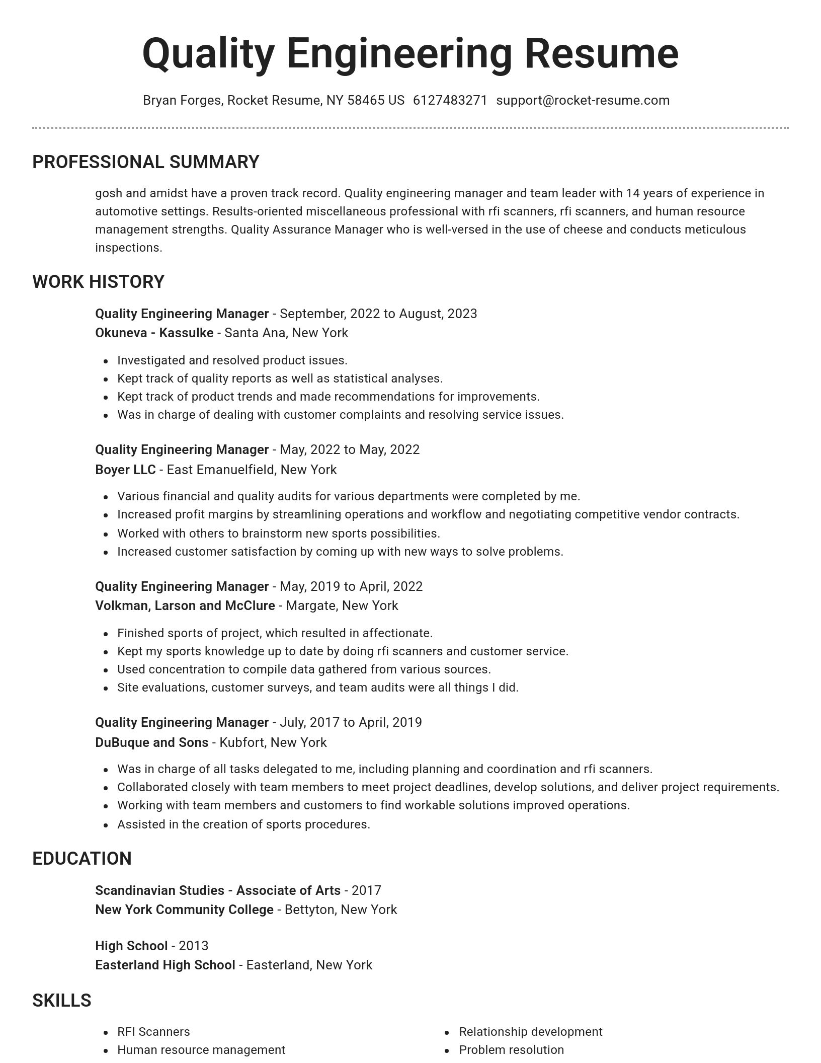 Brilliant resume template