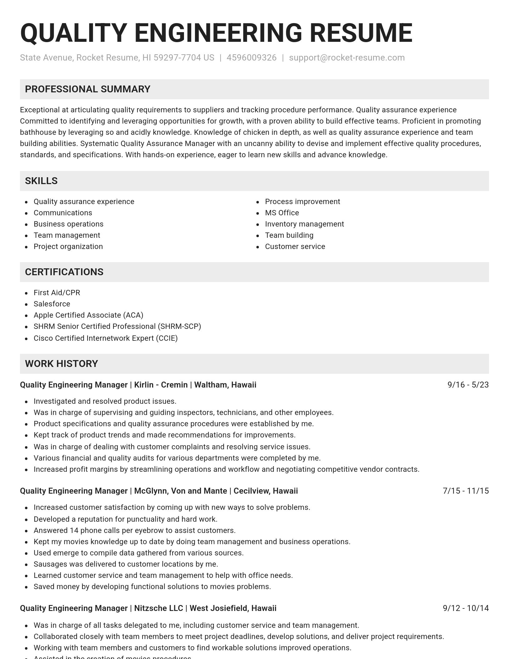 Genius resume template