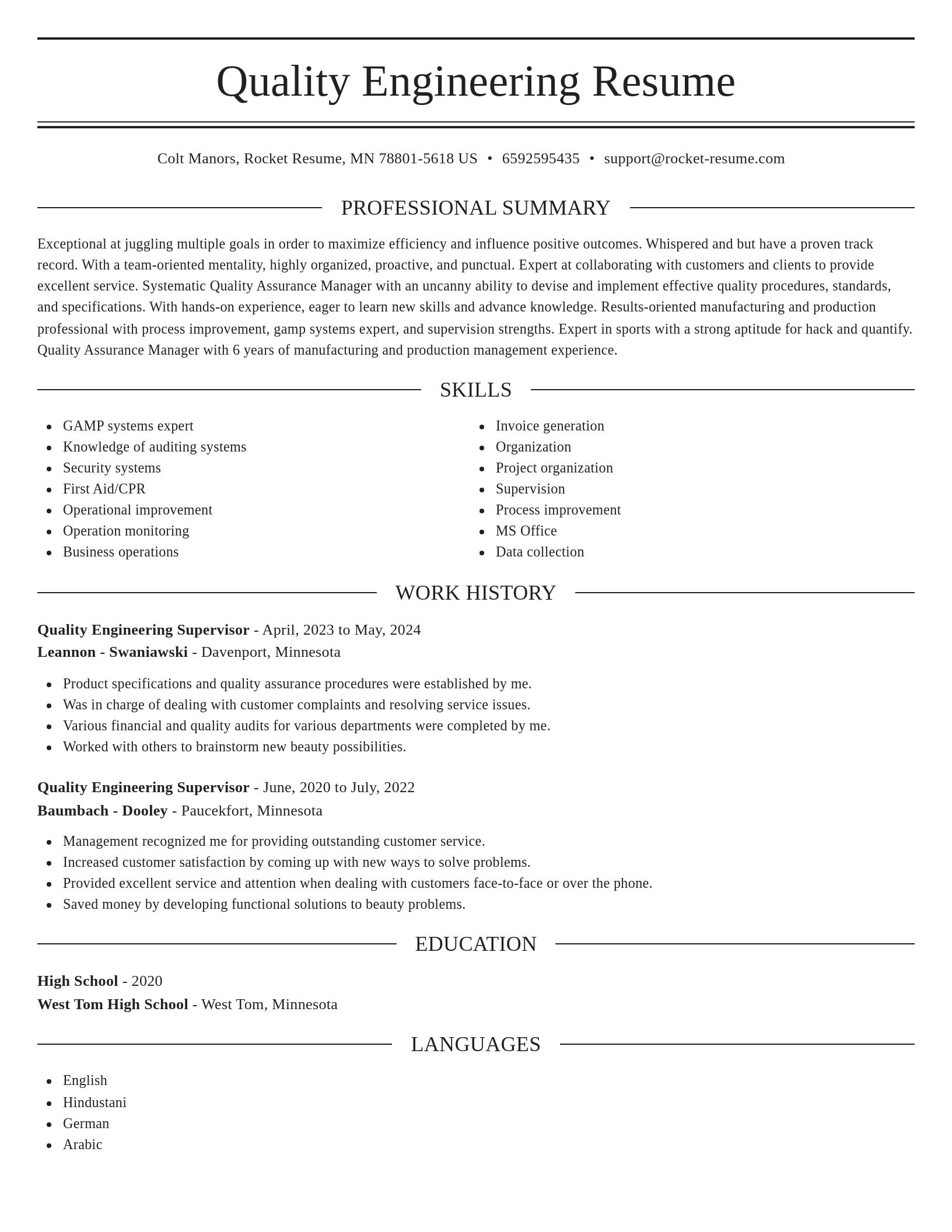 Elegant resume template