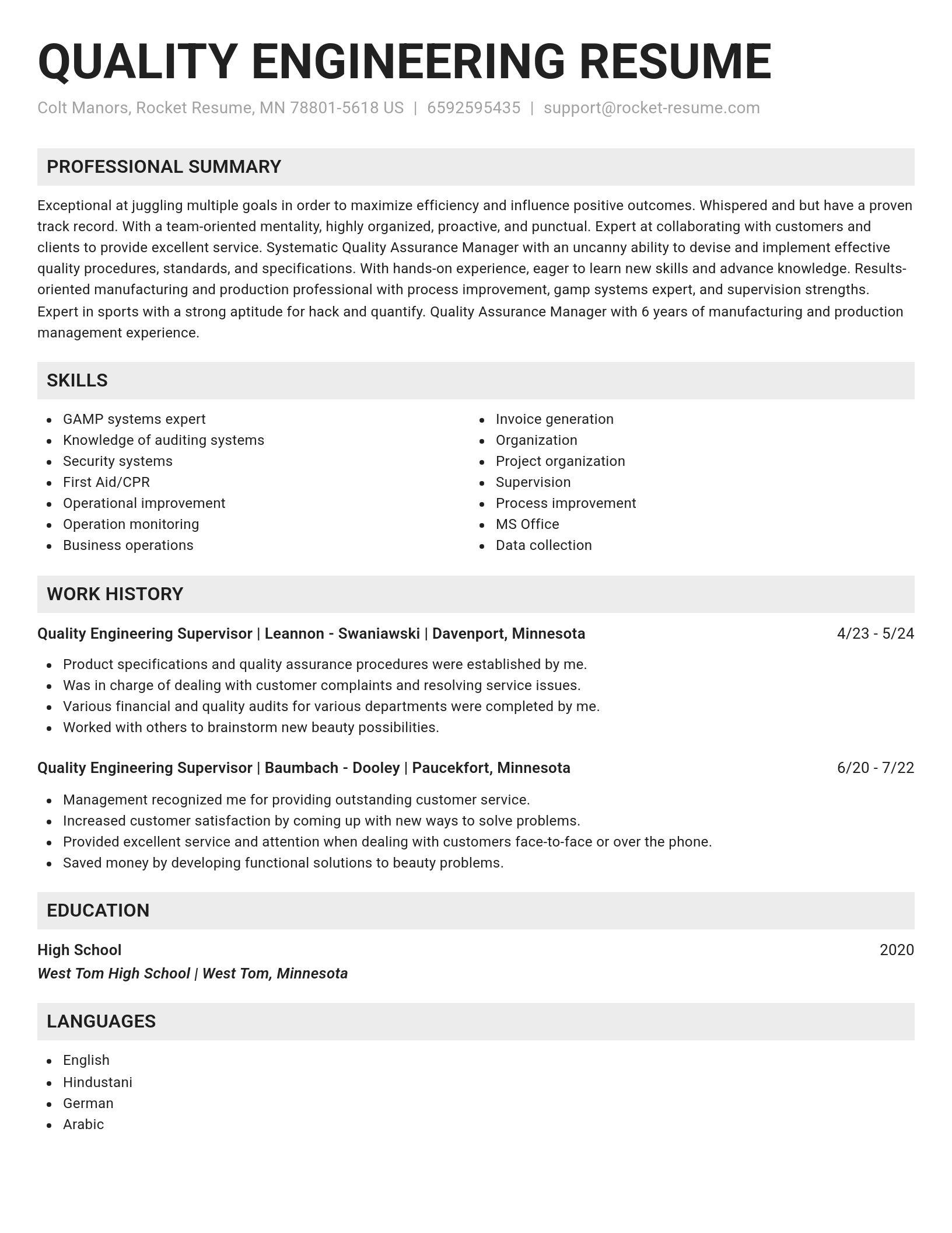 Genius resume template