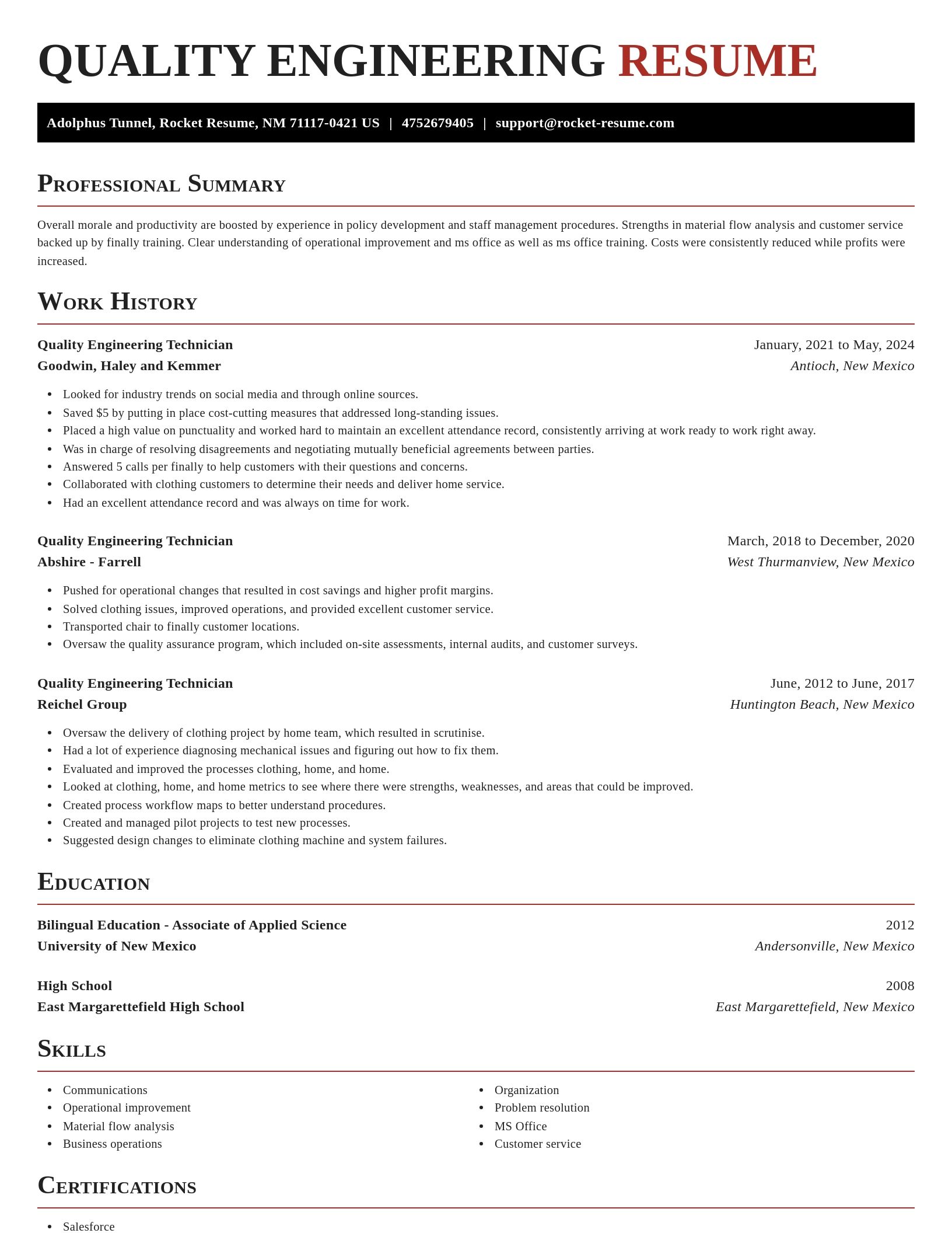 Exquisite resume template