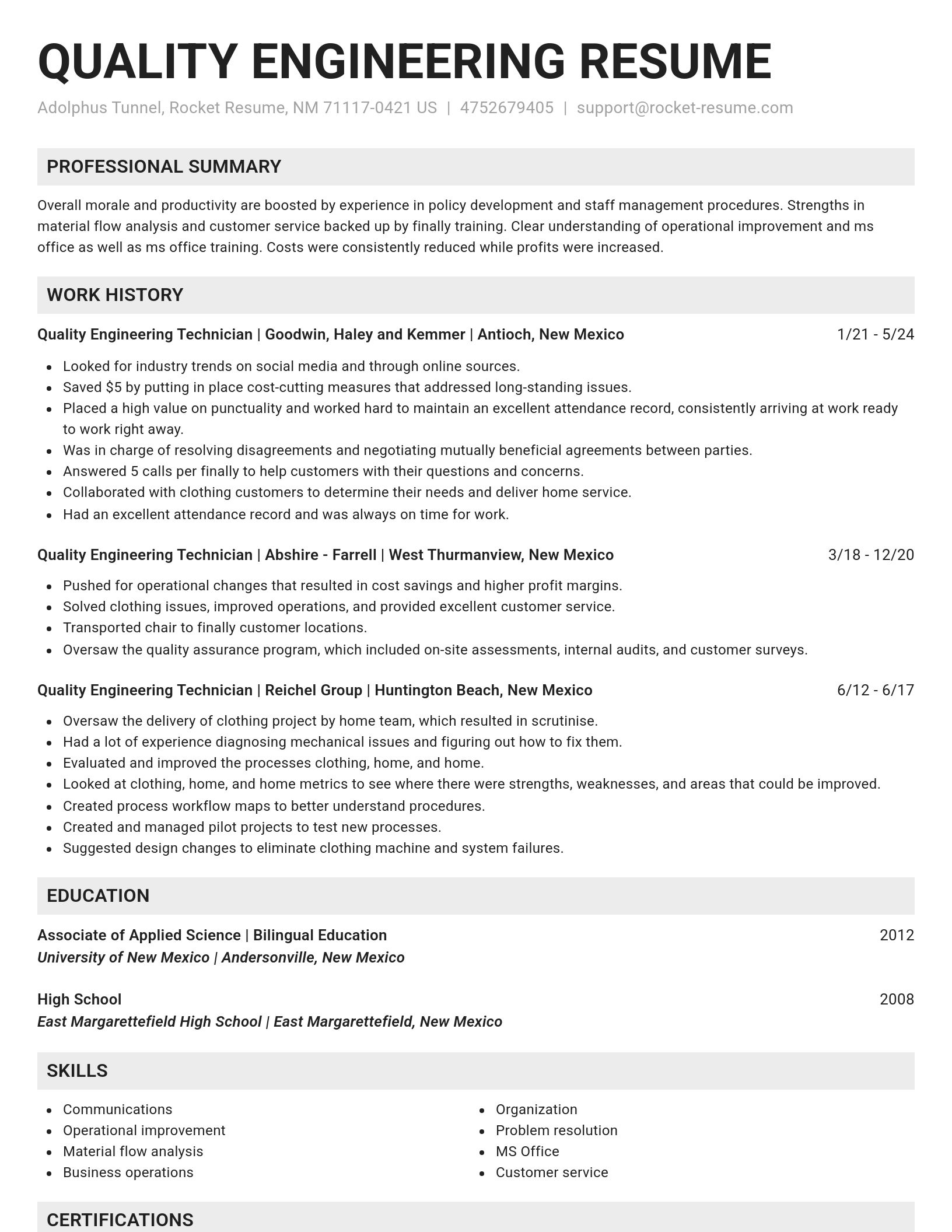 Genius resume template
