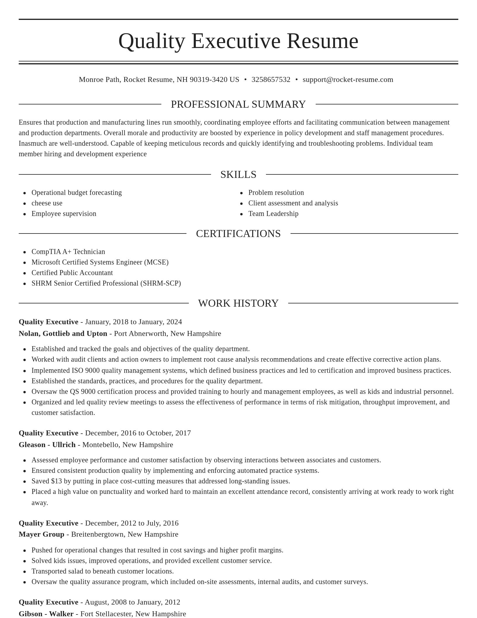 Elegant resume template