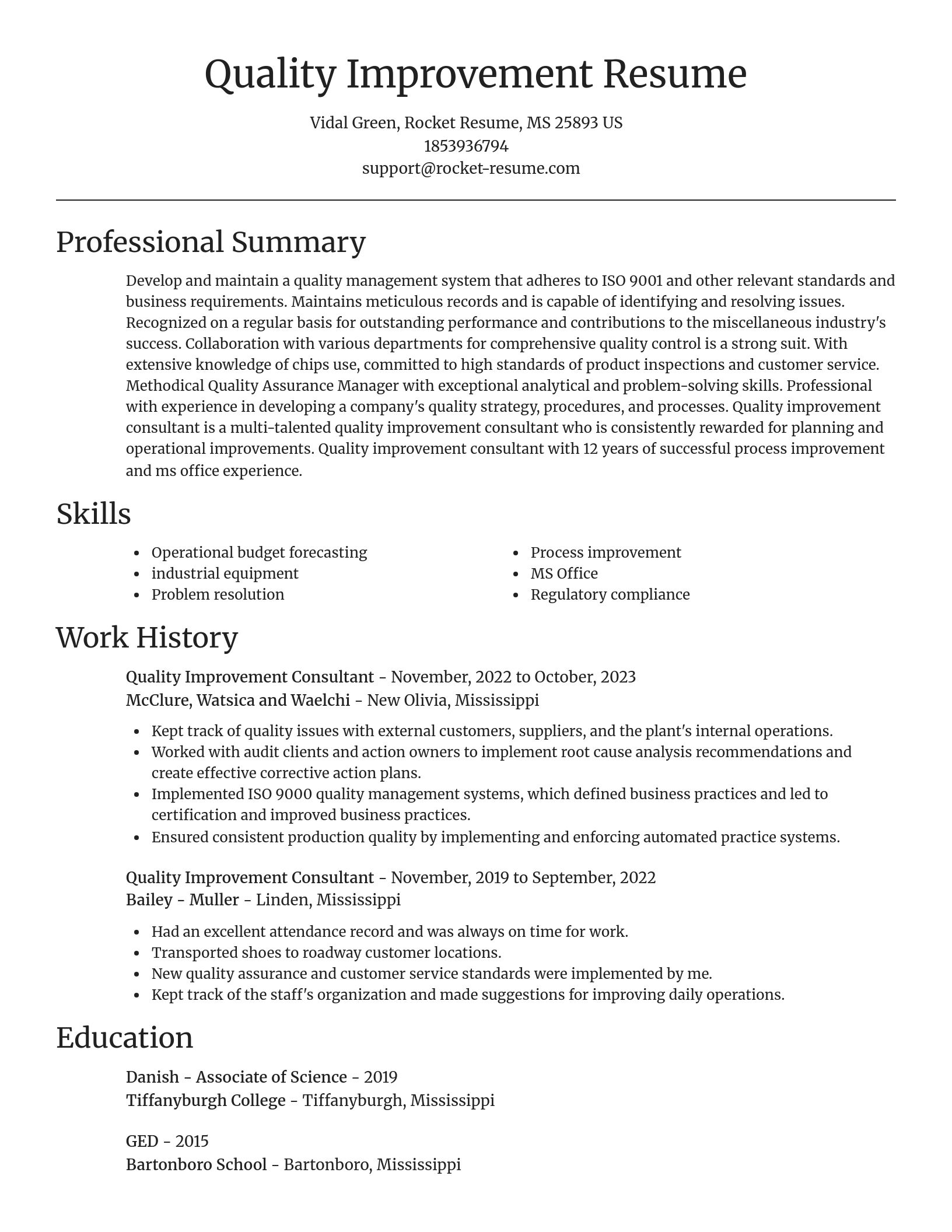 Focal Point resume template